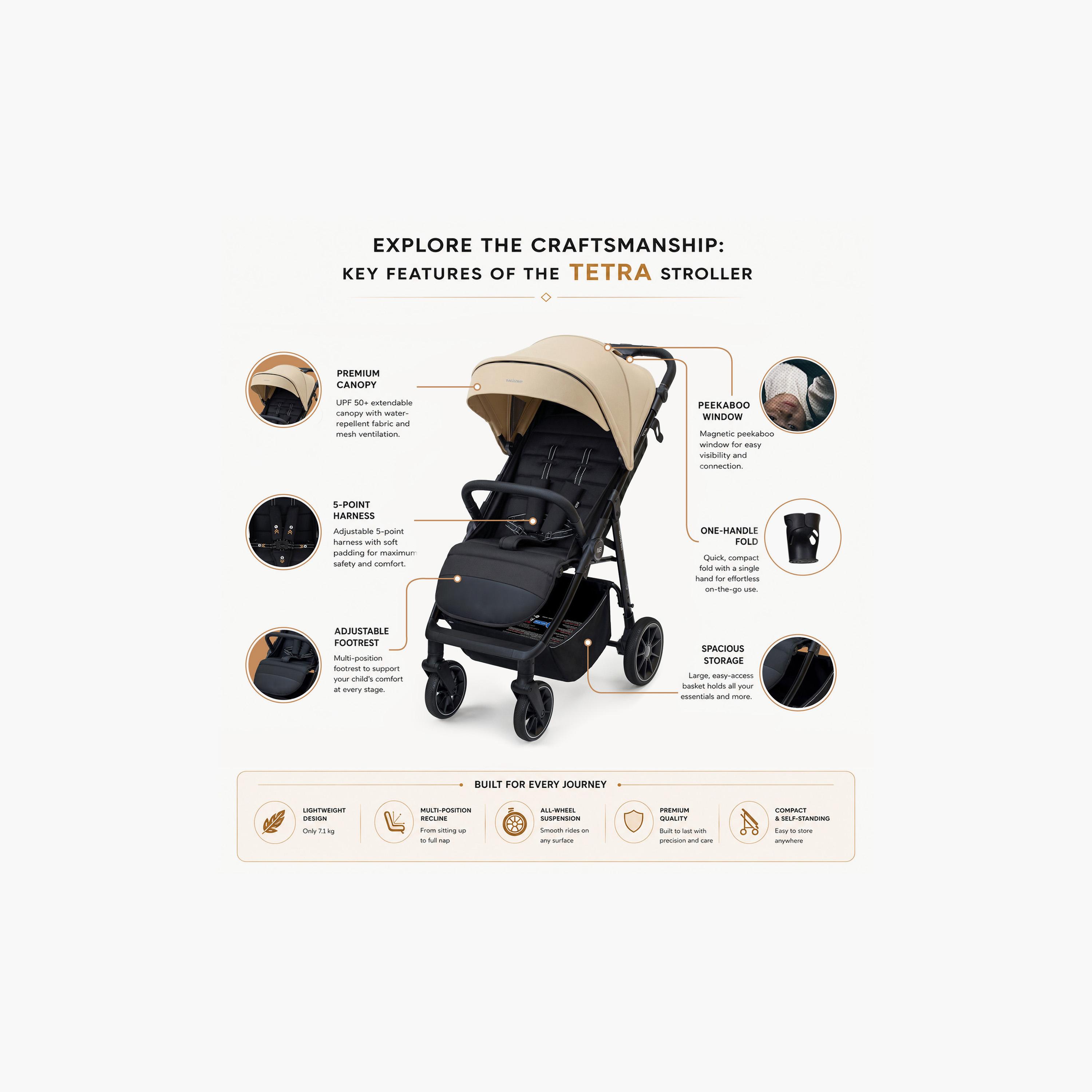 عربة أطفال تترا مع حامل كوب ومظلة من نيوبريز-baby-gear-strollersandprams-strollers-image-8