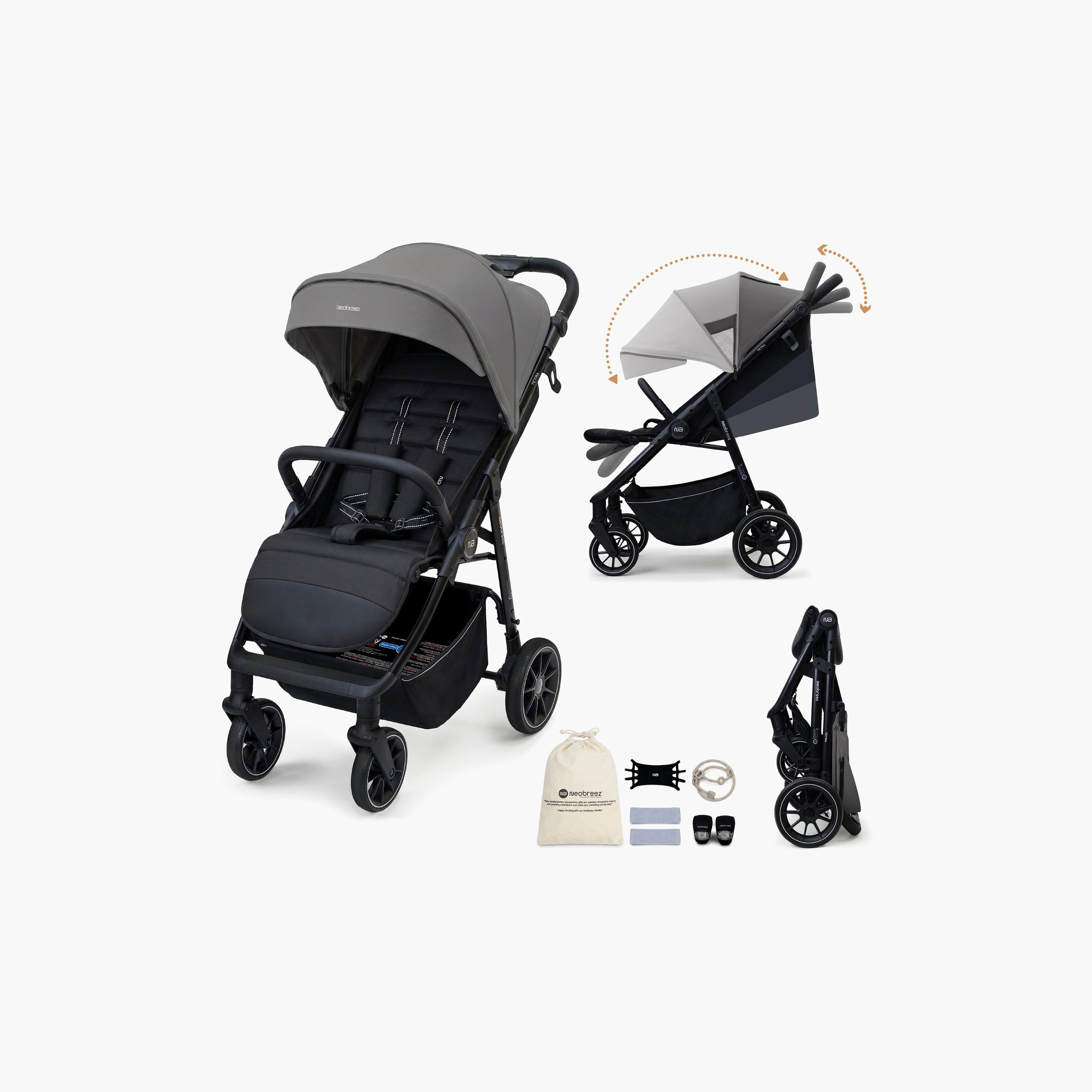 عربة أطفال تترا مع حامل كوب ومظلة من نيوبريز-baby-gear-strollersandprams-strollers-image-12