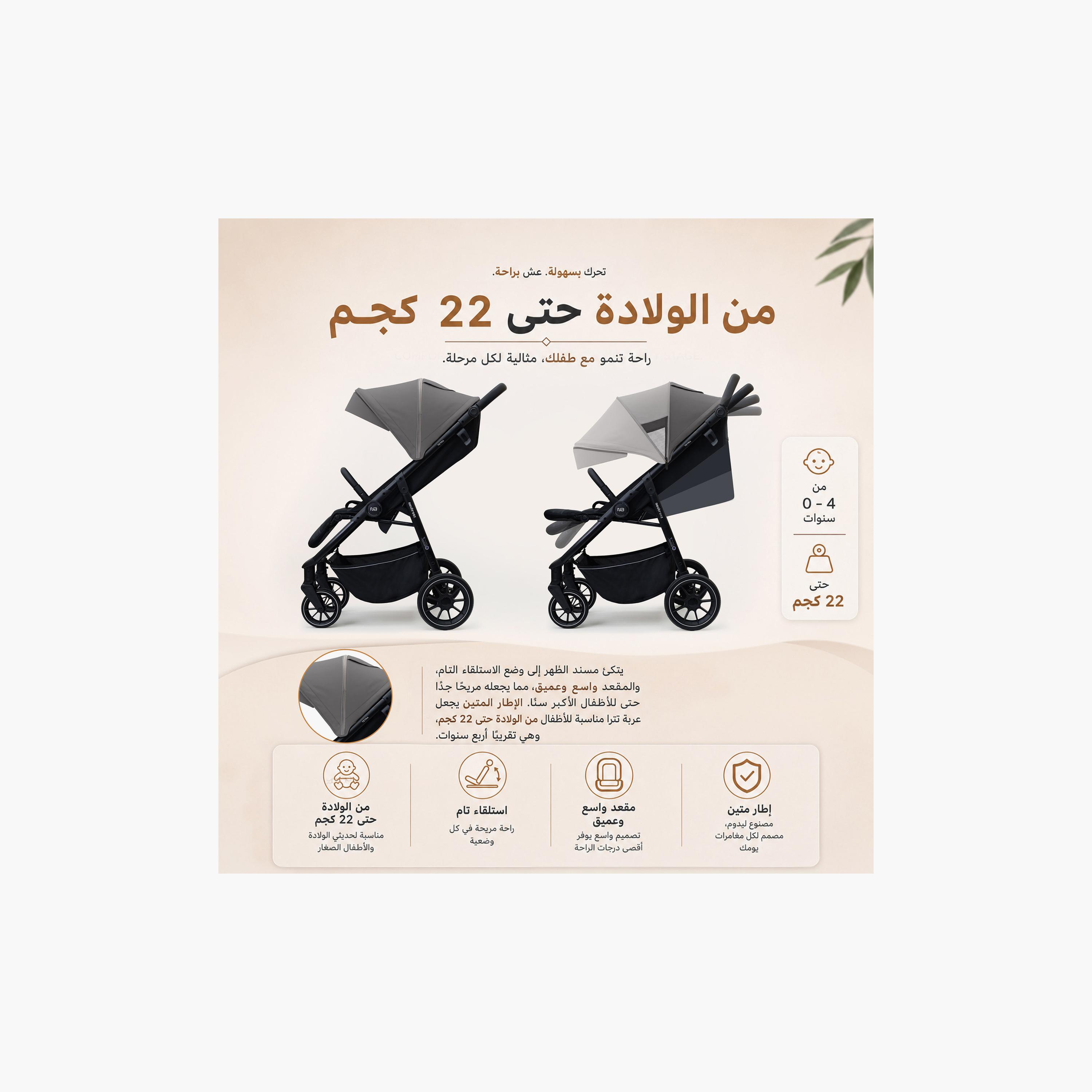 عربة أطفال تترا مع حامل كوب ومظلة من نيوبريز-baby-gear-strollersandprams-strollers-image-14
