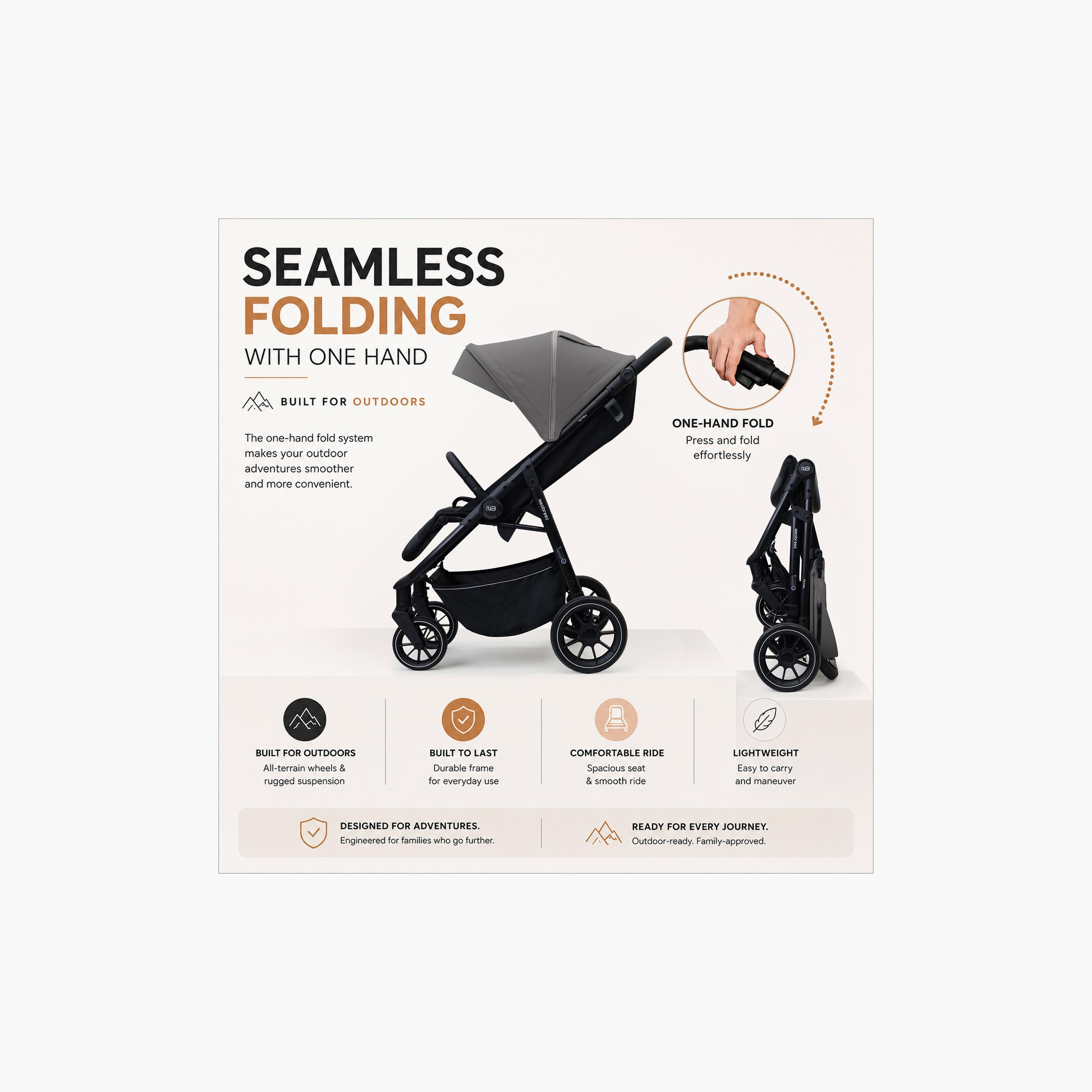 عربة أطفال تترا مع حامل كوب ومظلة من نيوبريز-baby-gear-strollersandprams-strollers-image-15