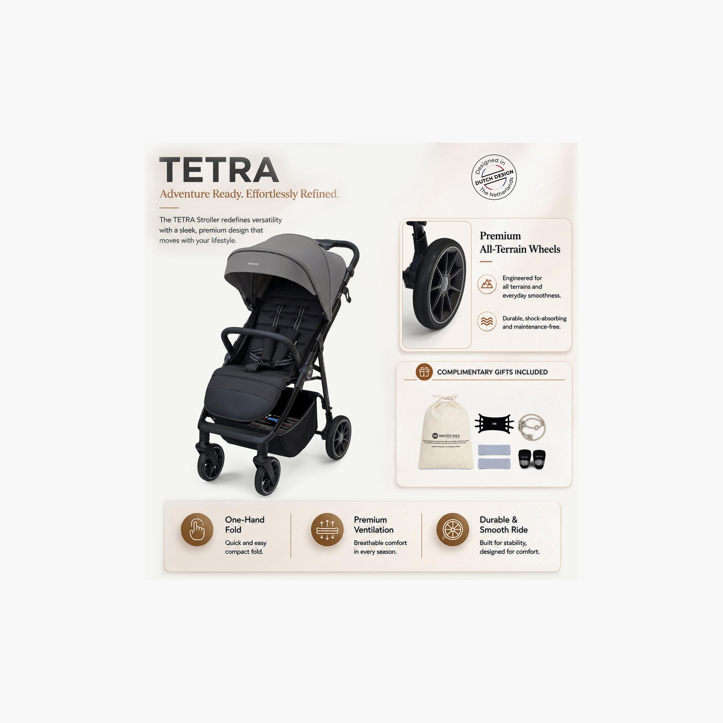 عربة أطفال تترا مع حامل كوب ومظلة من نيوبريز-baby-gear-strollersandprams-strollers-image-16