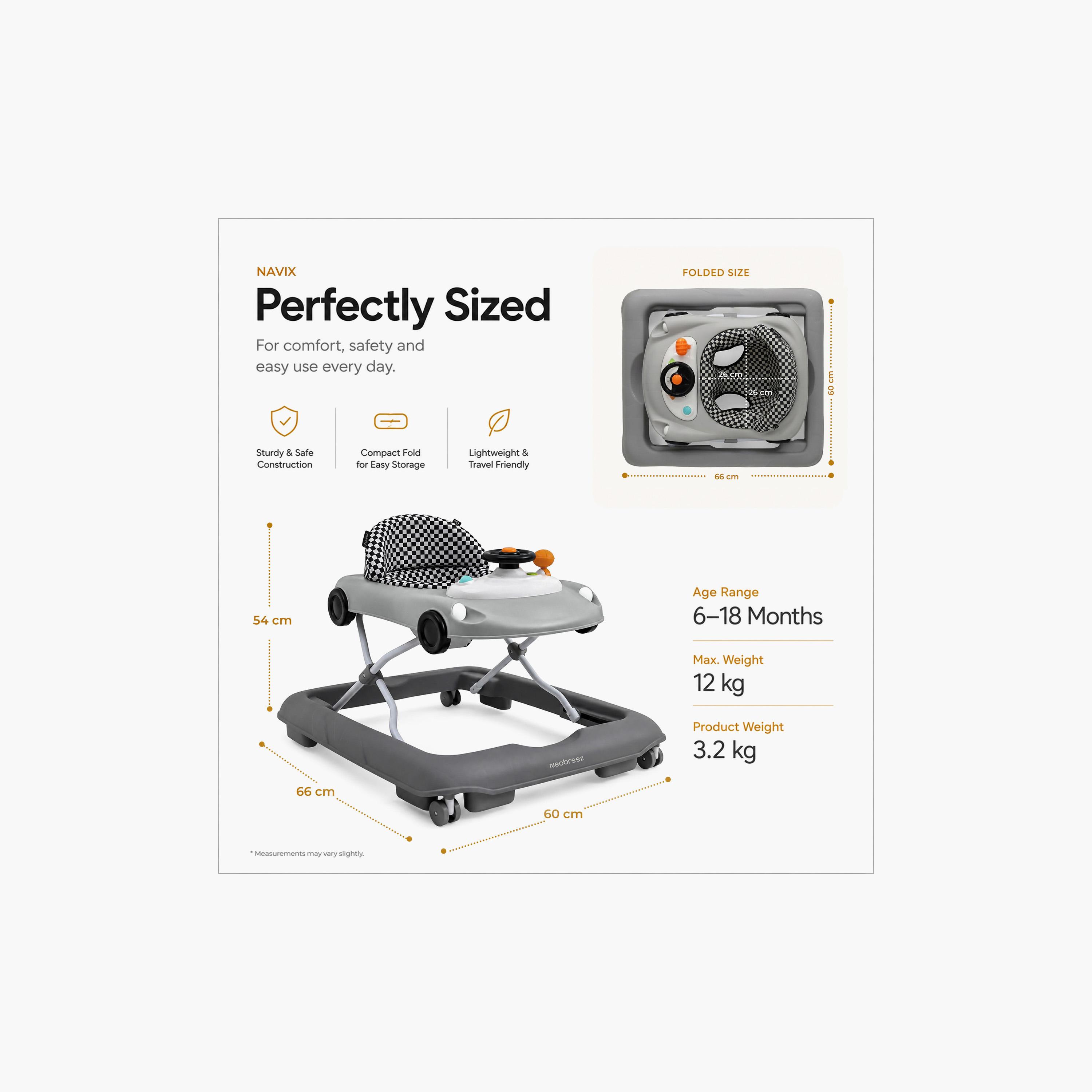 Neobreez Navix 3-In-1 Baby Walker With Music & Lights-baby-infantactivity-walkers-image-10