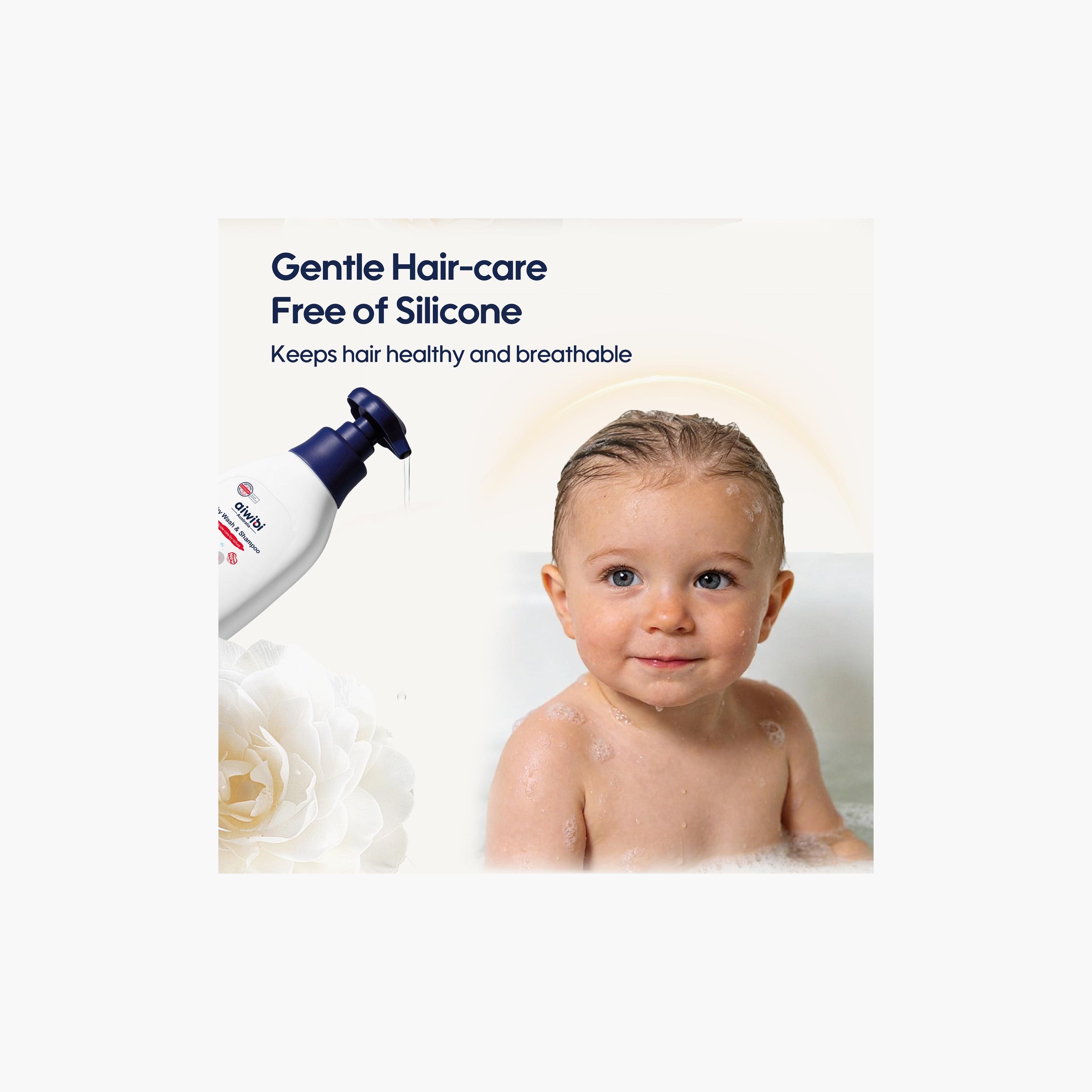 Aiwibi Baby Wash & Shampoo with Body Lotion - 350 + 150 ml-baby-bathandcare-hairbodyskincare-bodywashandsoaps-image-4