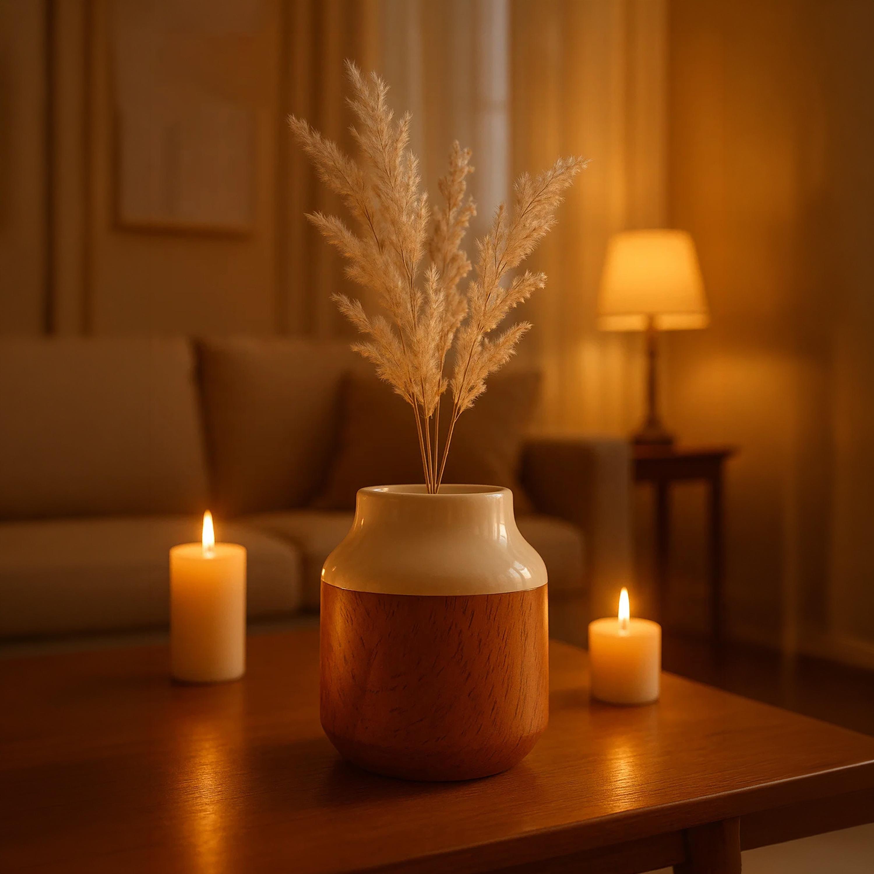 مزهرية سيراميك متعددة الألوان بتأثير الفلين من ماريا هومز-household-decor-vasesandbowls-image-2