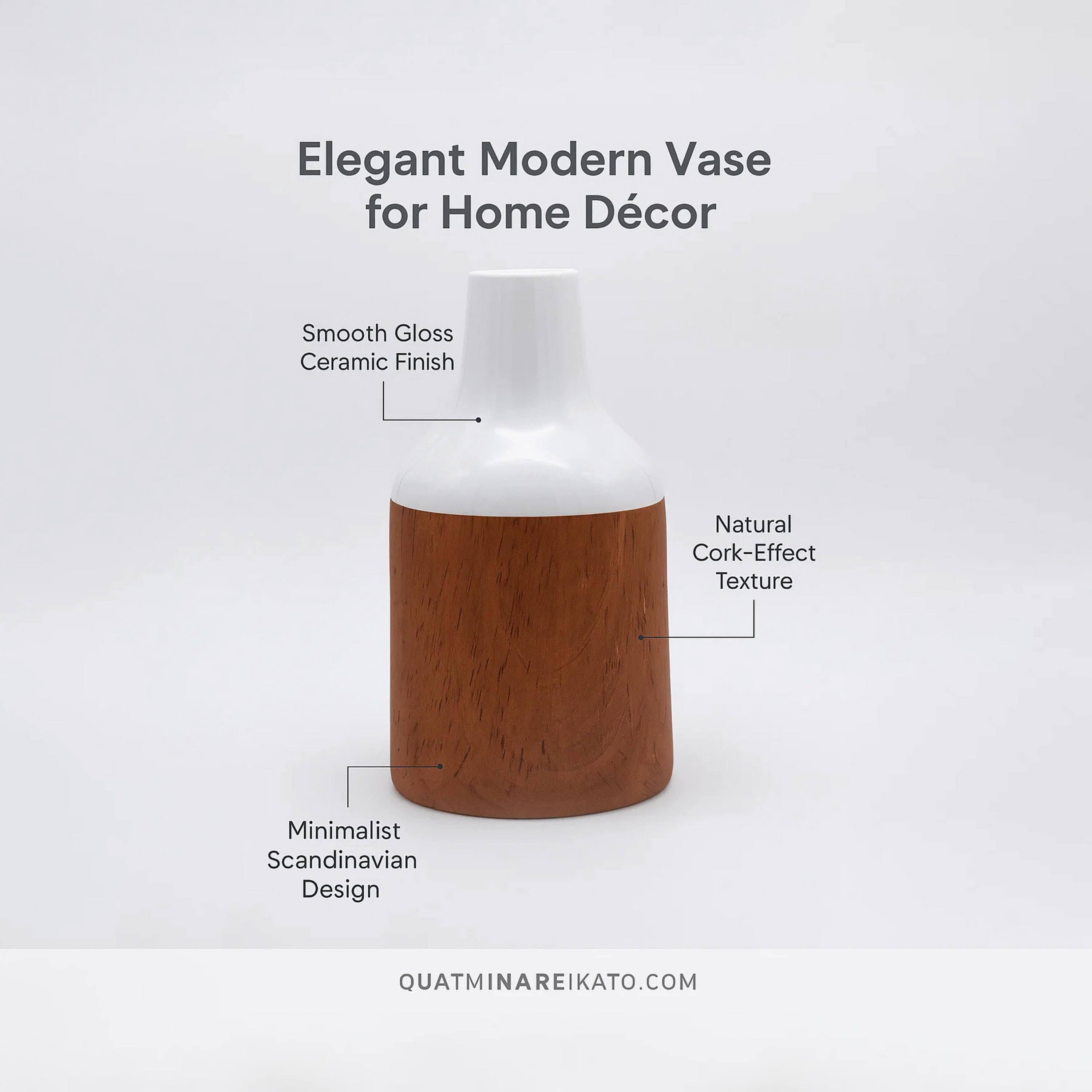 مزهرية سيراميك متعددة الألوان بتأثير الفلين من ماريا هومز-household-decor-vasesandbowls-image-3
