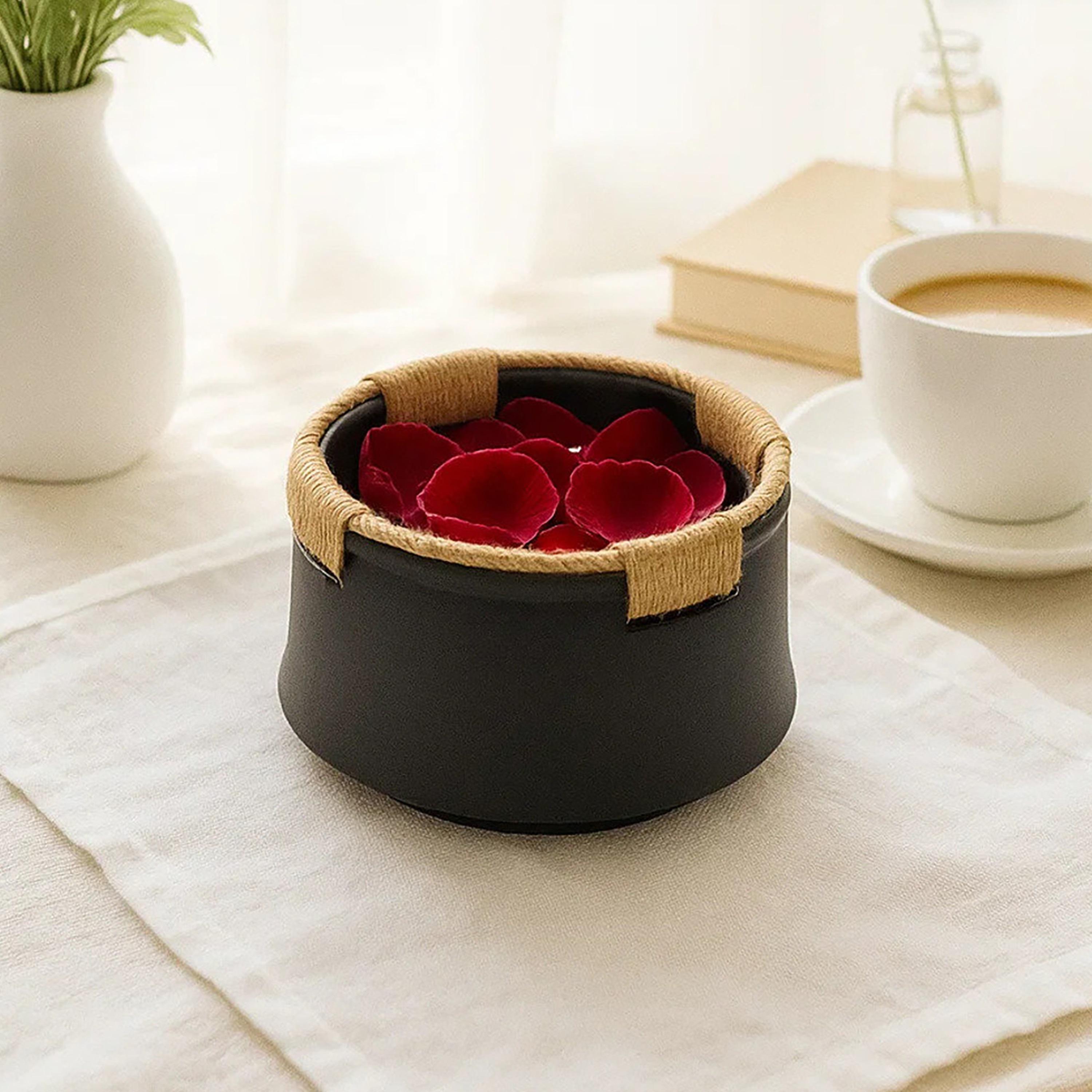أصيص نباتات سيراميك متعدد الألوان بتفاصيل حبل من ماريا هومز-household-gardenandoutdoor-potsandplanters-image-1
