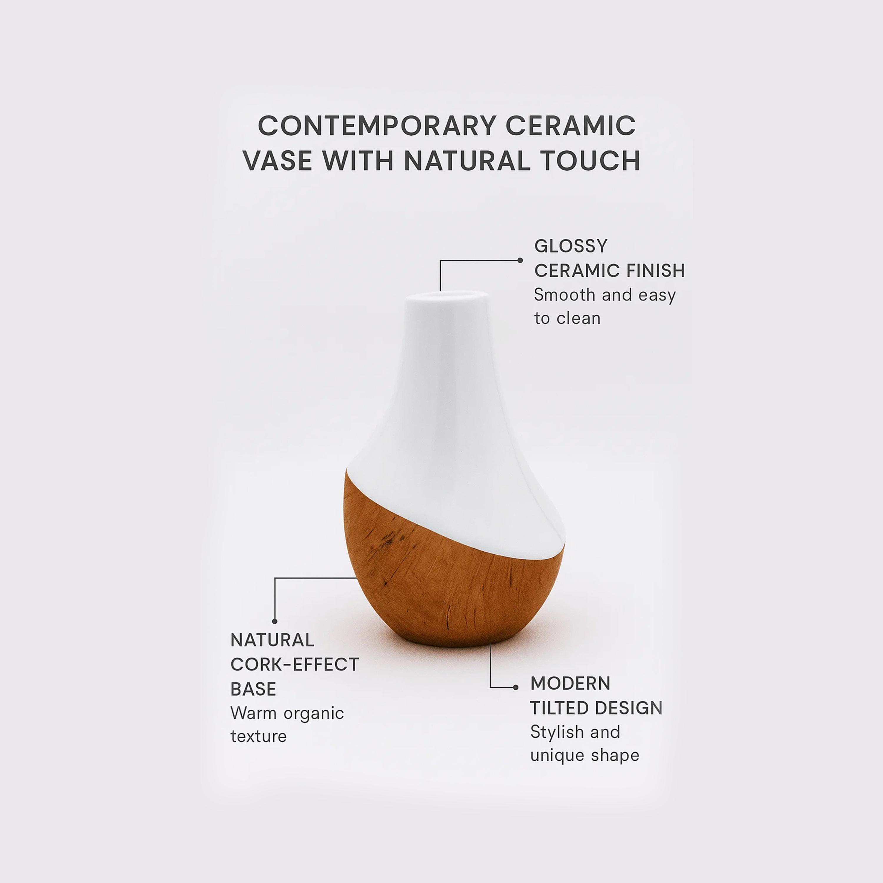 مزهرية سيراميك متعددة الألوان بتأثير الفلين من ماريا هومز-household-decor-vasesandbowls-image-2