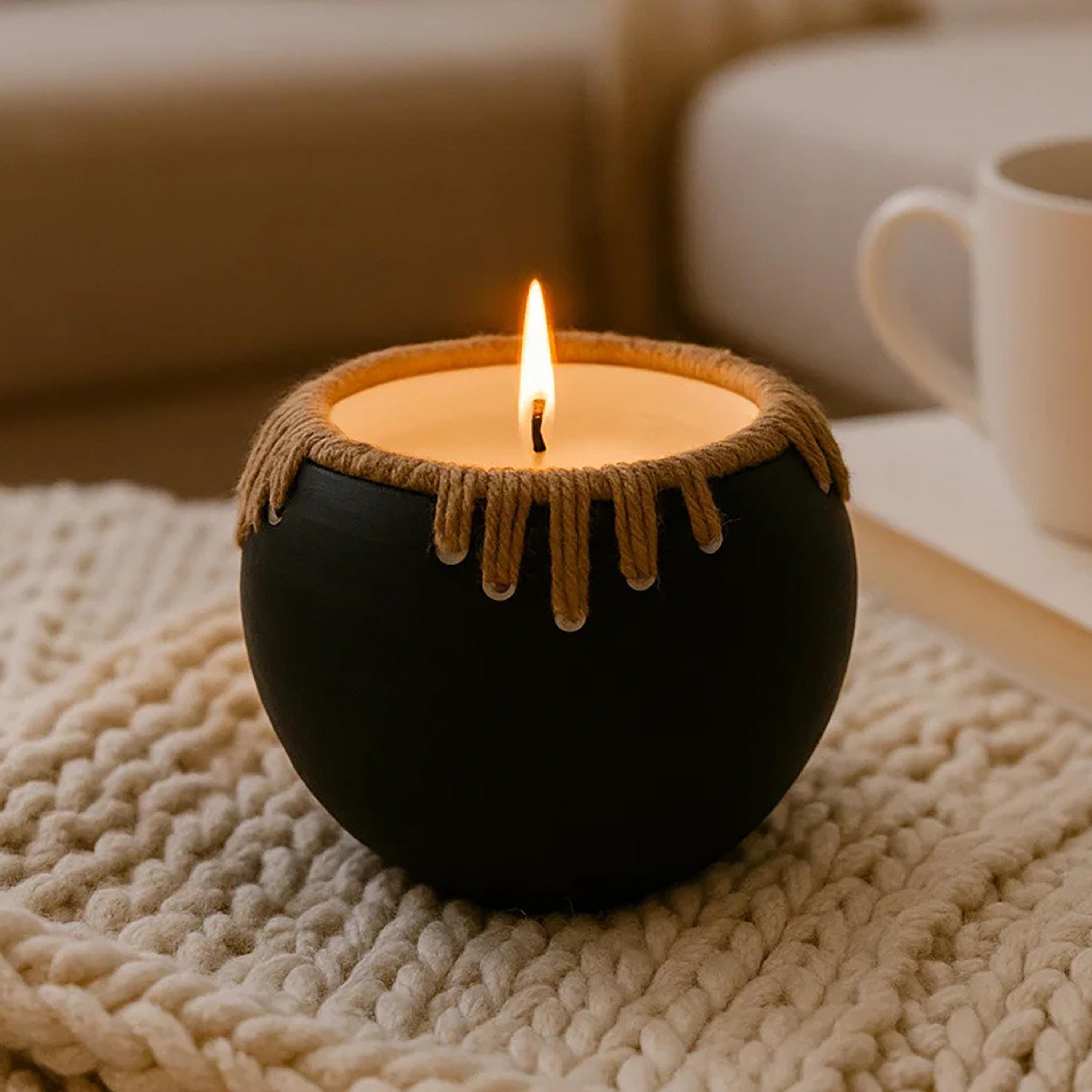 أصيص نباتات سيراميك متعدد الألوان بتفاصيل حبل من ماريا هومز-household-gardenandoutdoor-potsandplanters-image-1