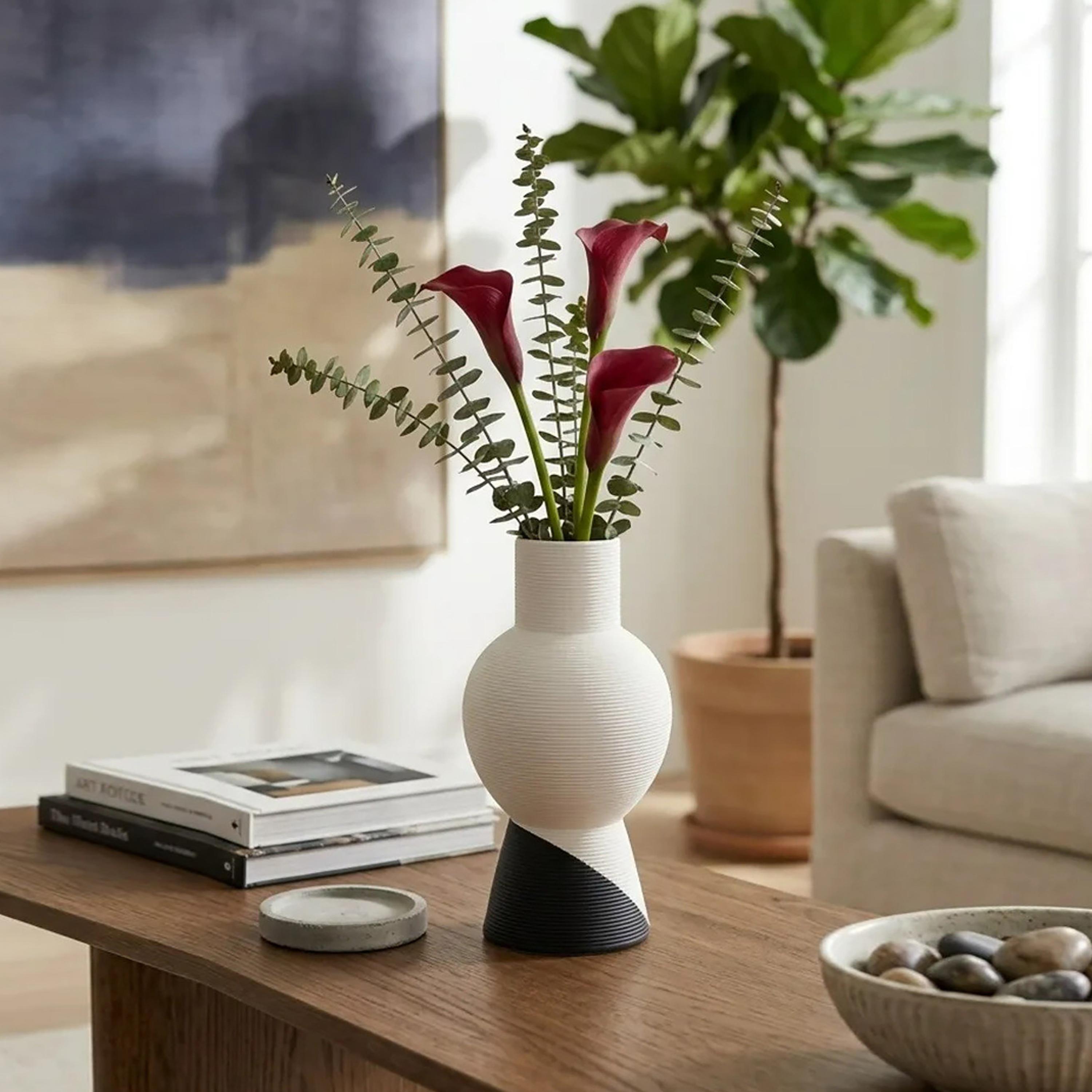 Maria Homes Multicolour Ribbed Vase-household-decor-vasesandbowls-image-1