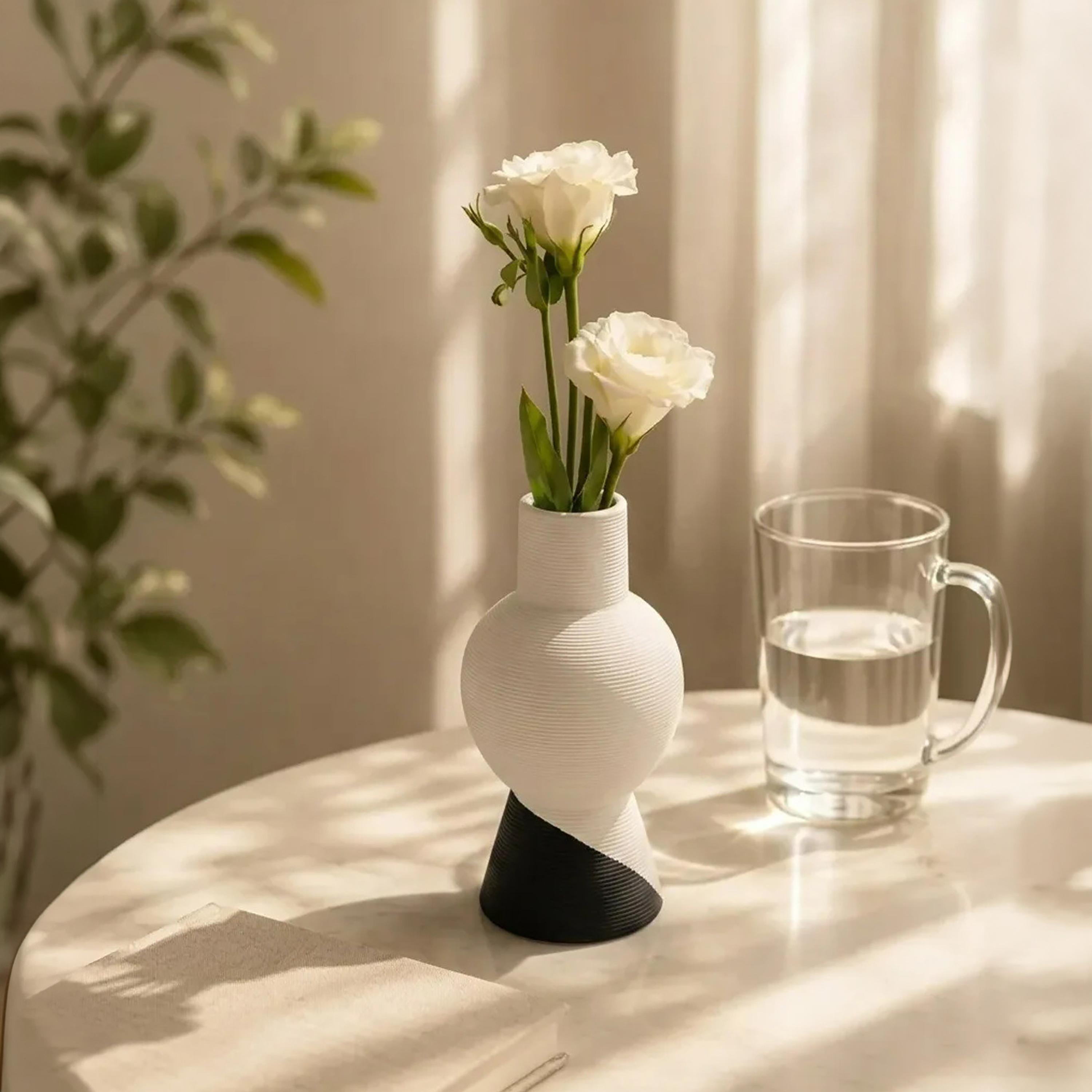 Maria Homes Multicolour Ribbed Vase-household-decor-vasesandbowls-image-3