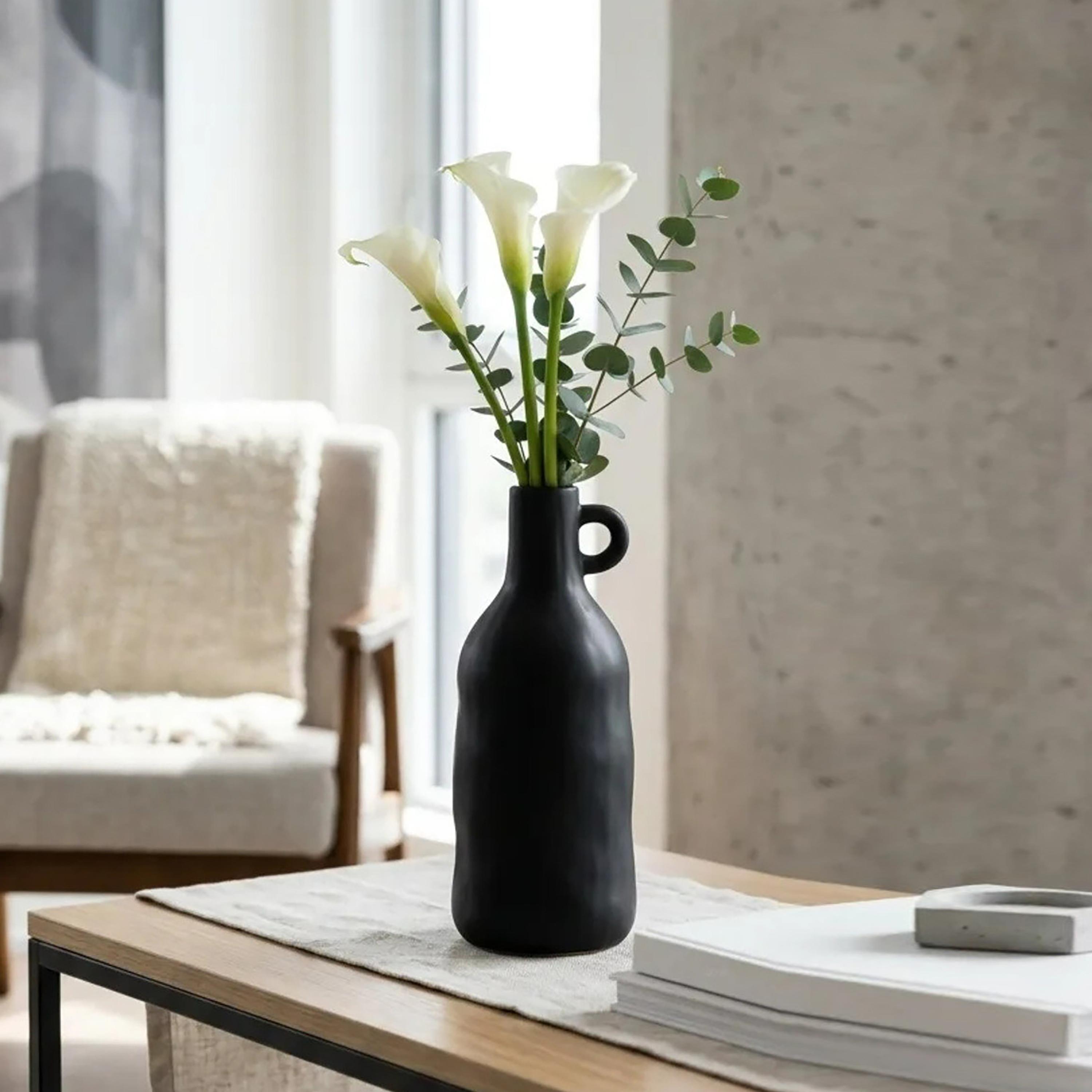 Maria Homes Black Bottle Vase-household-decor-vasesandbowls-image-3