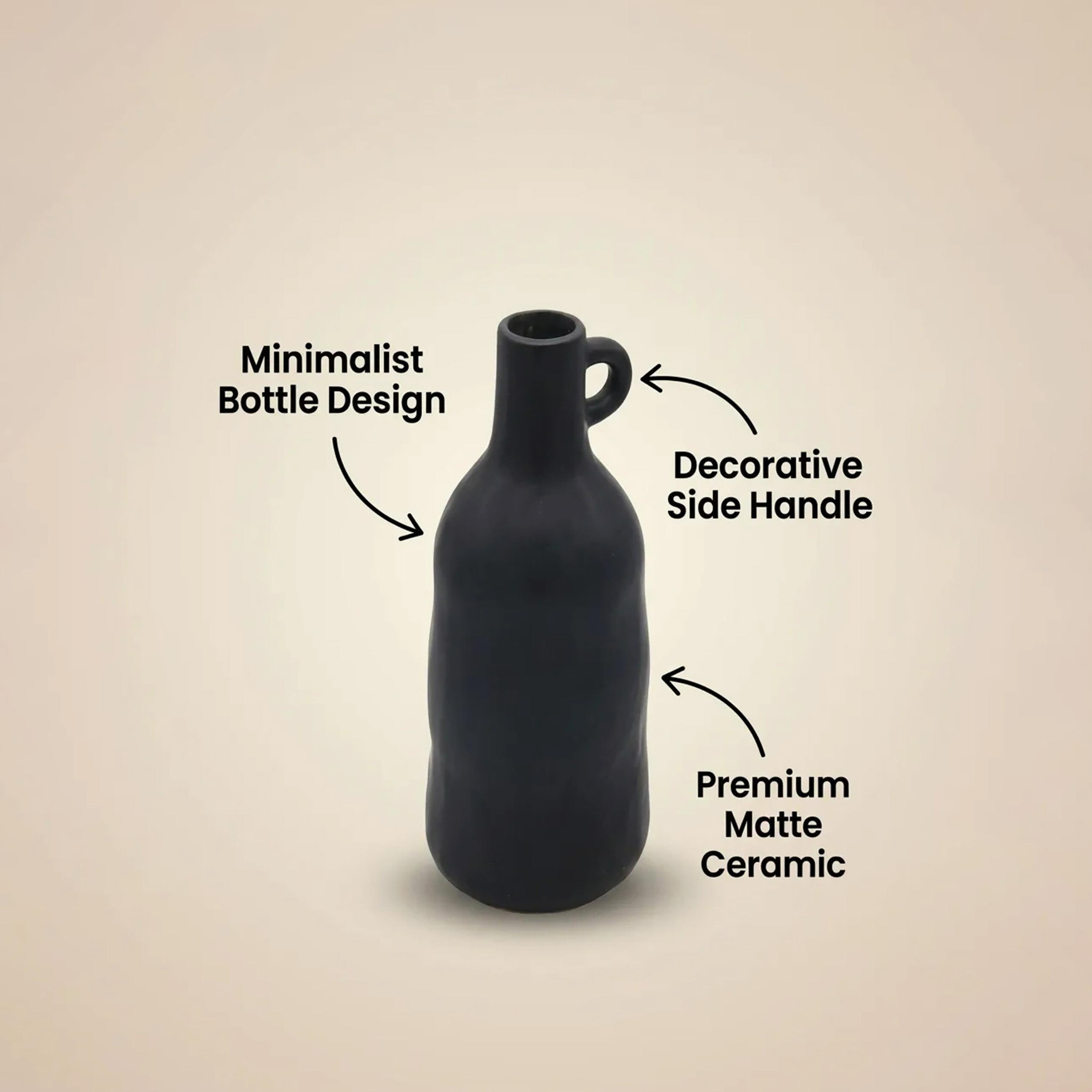 Maria Homes Black Bottle Vase-household-decor-vasesandbowls-image-4