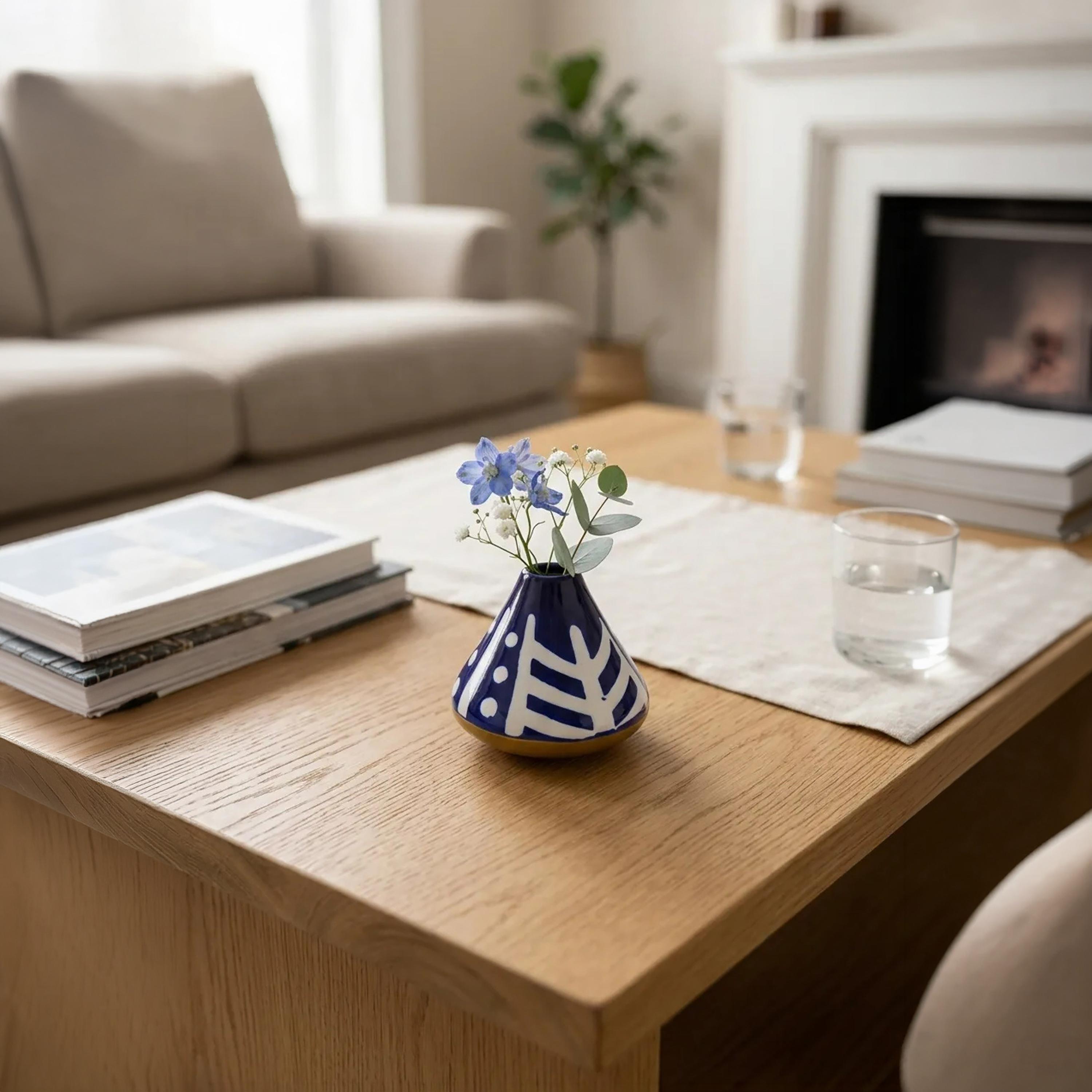 Maria Homes Multicolour Cone-Shaped Vase-household-decor-vasesandbowls-image-2
