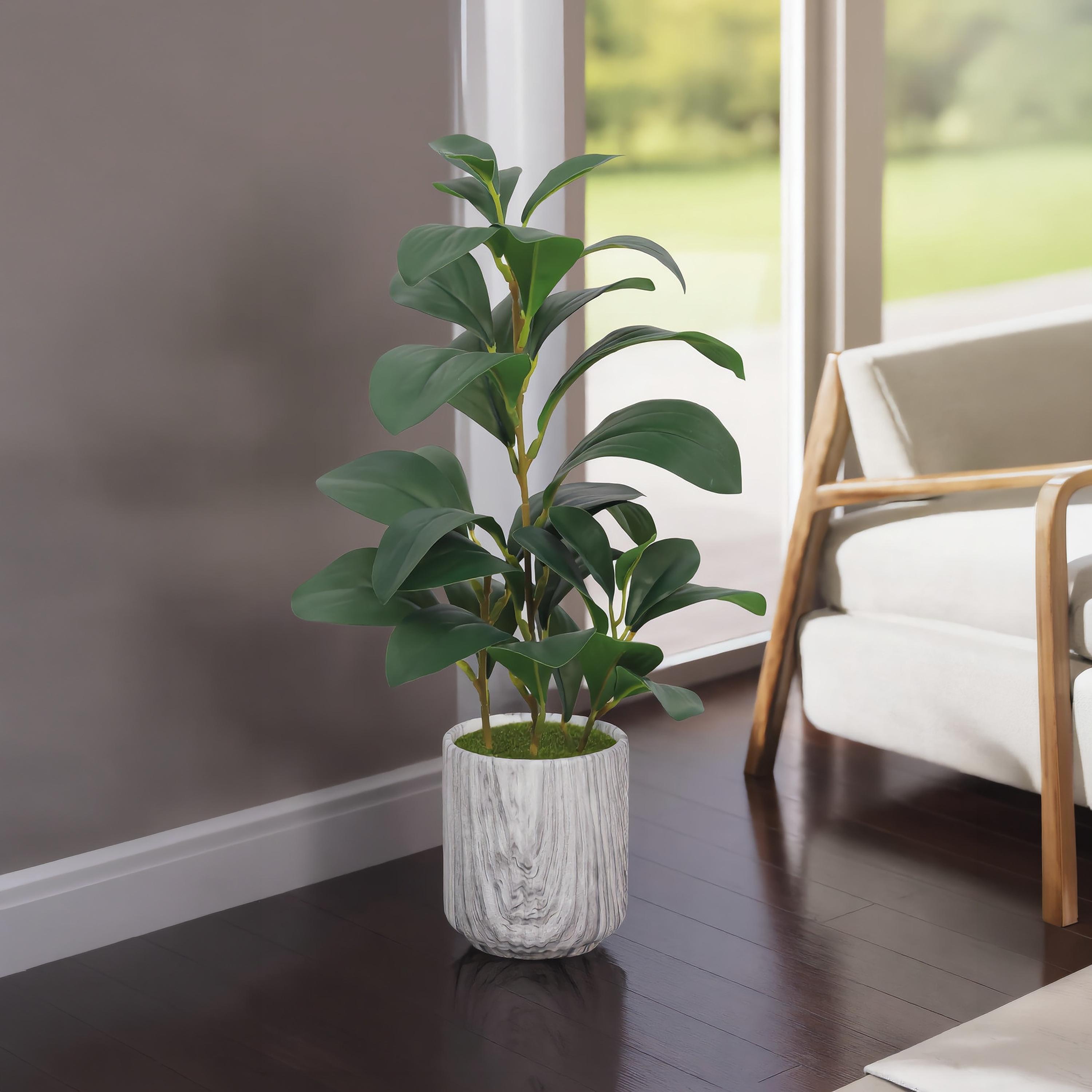 Maria Homes Multicolour Artificial Lemon Plant with Ceramic Pot-household-gardenandoutdoor-artificialflowersandplants-flowers-image-1