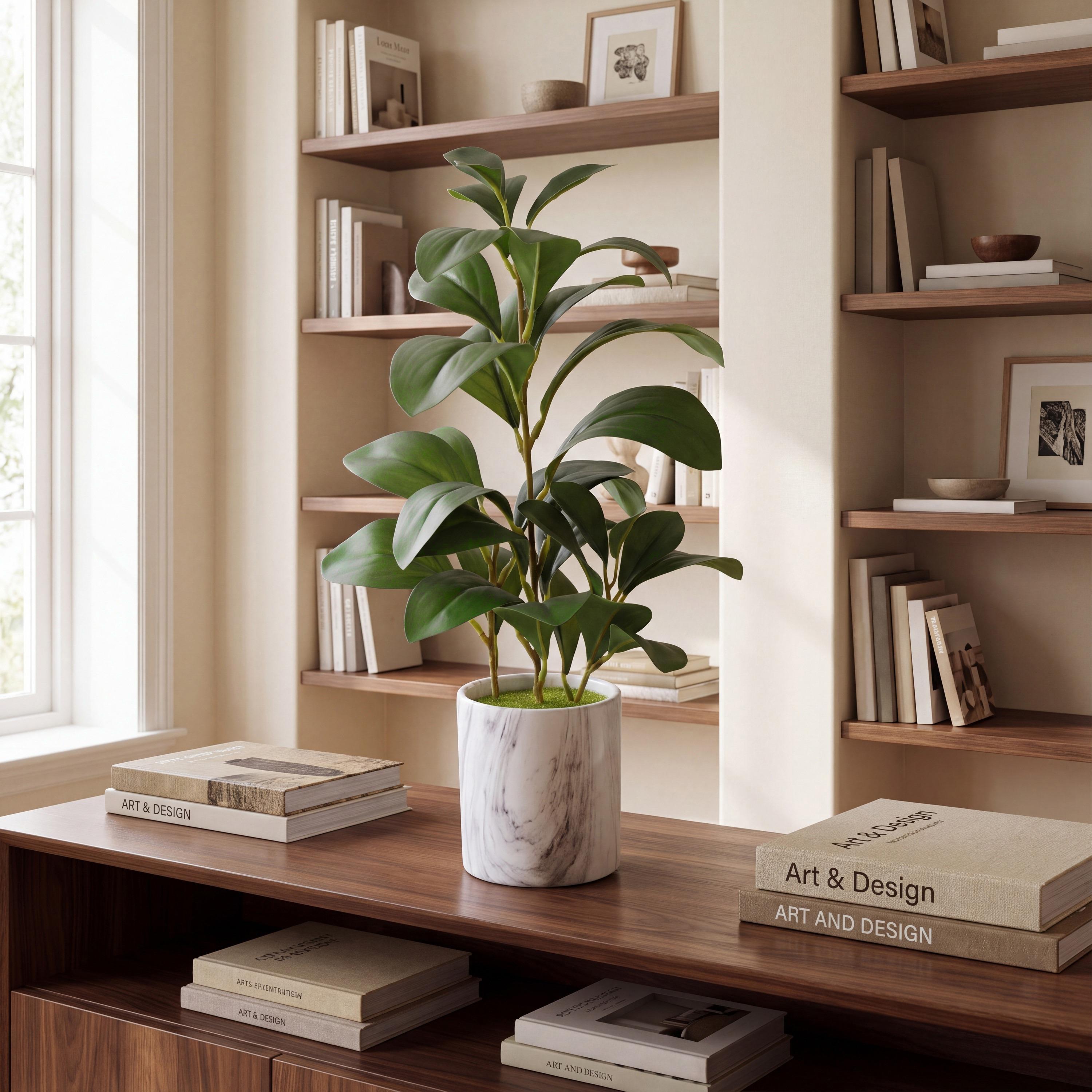 Maria Homes Multicolour Artificial Lemon Plant with Ceramic Pot-household-gardenandoutdoor-artificialflowersandplants-flowers-image-1