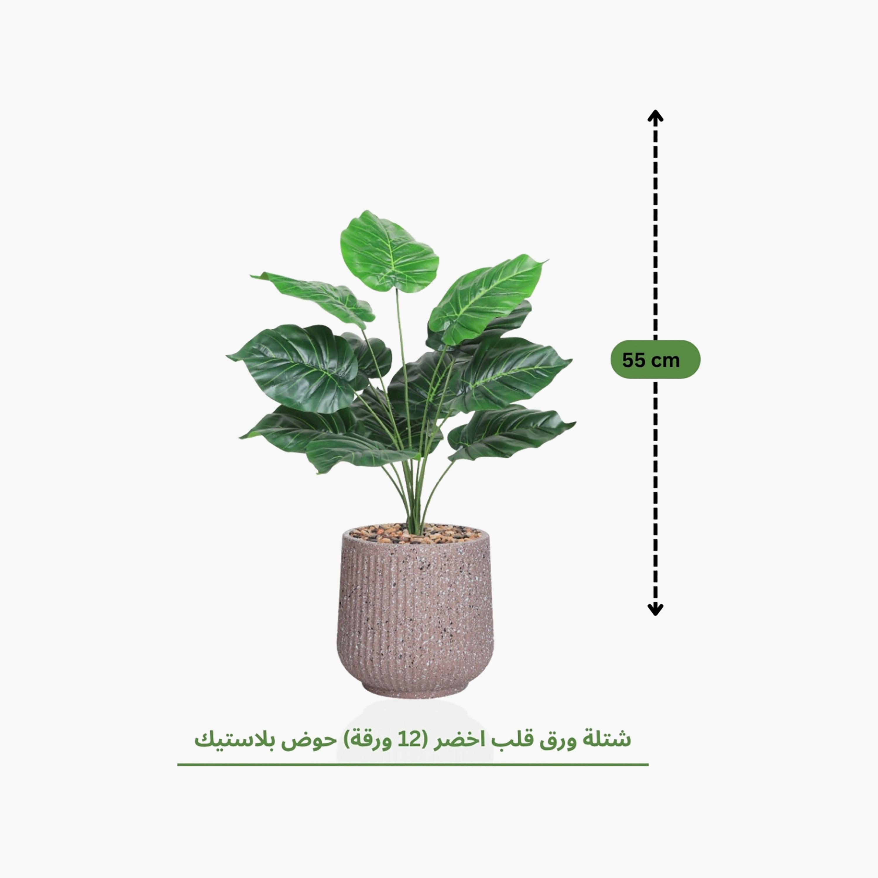 Maria Homes Potted Artificial Heart Leaf Plant-household-gardenandoutdoor-artificialflowersandplants-flowers-image-4