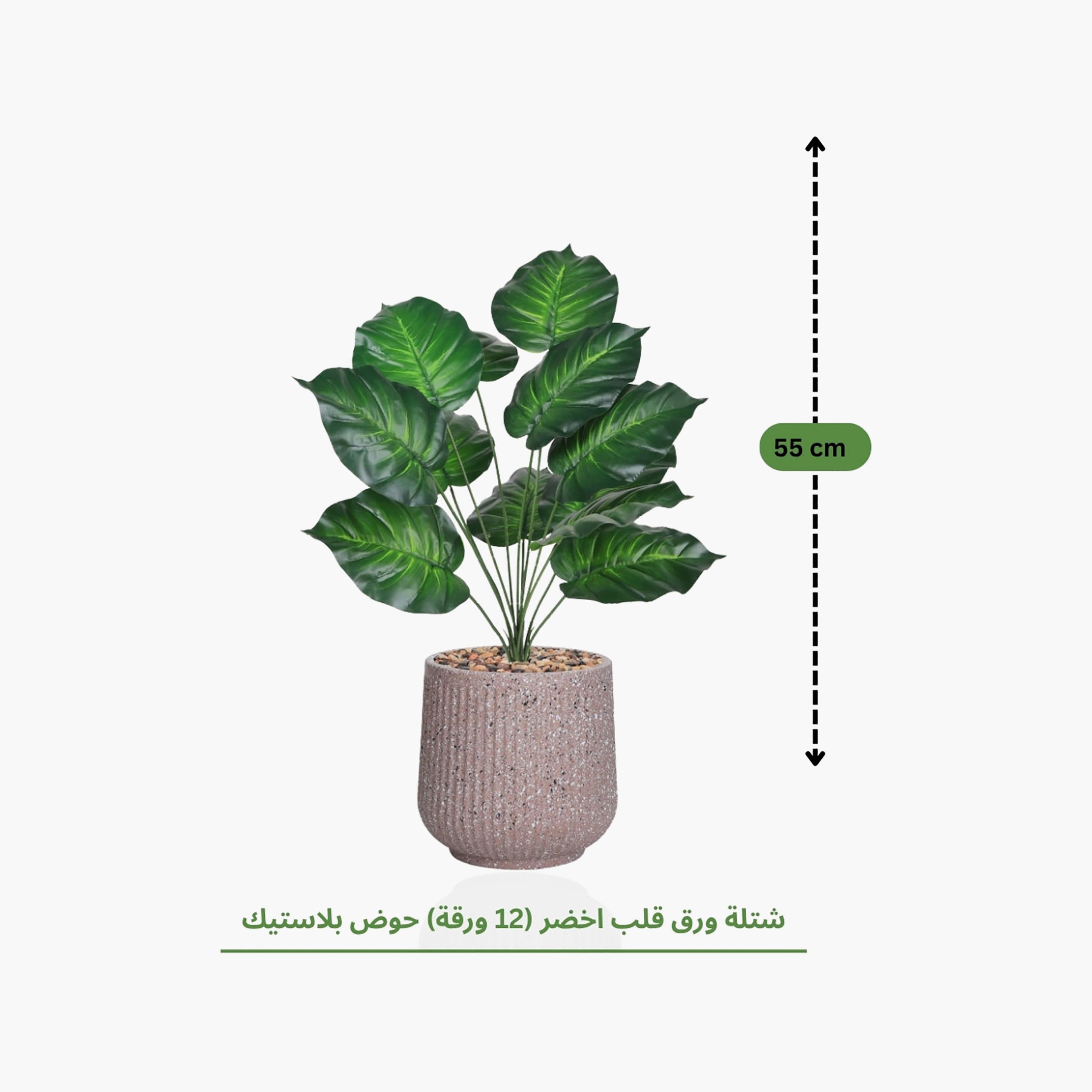 Maria Homes Potted Artificial Heart Leaf Plant-household-gardenandoutdoor-artificialflowersandplants-flowers-image-4