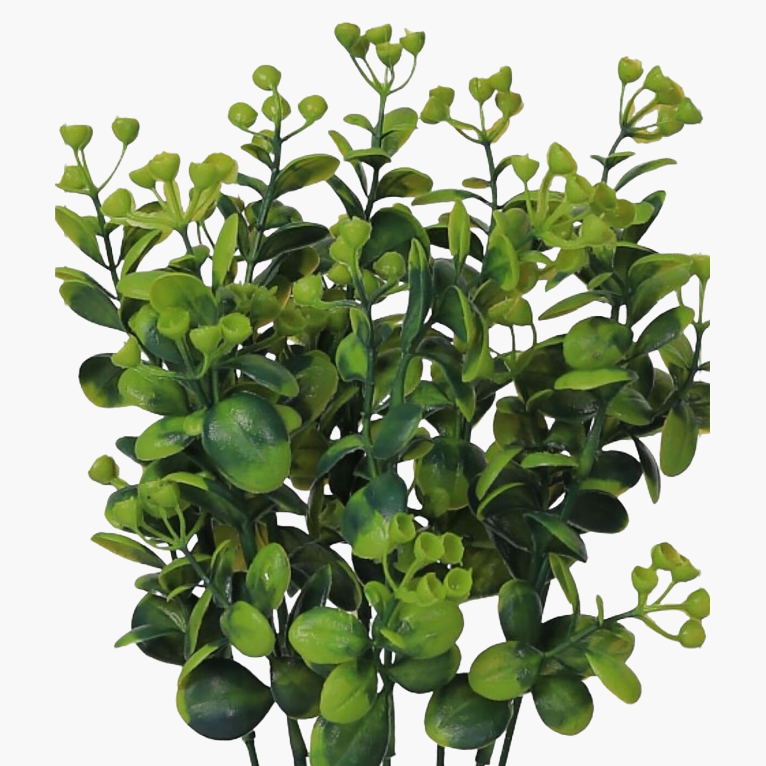 نبتة أوراق صناعية بيج مع أصيص سيراميك من ماريا هومز-household-gardenandoutdoor-artificialflowersandplants-flowers-image-3