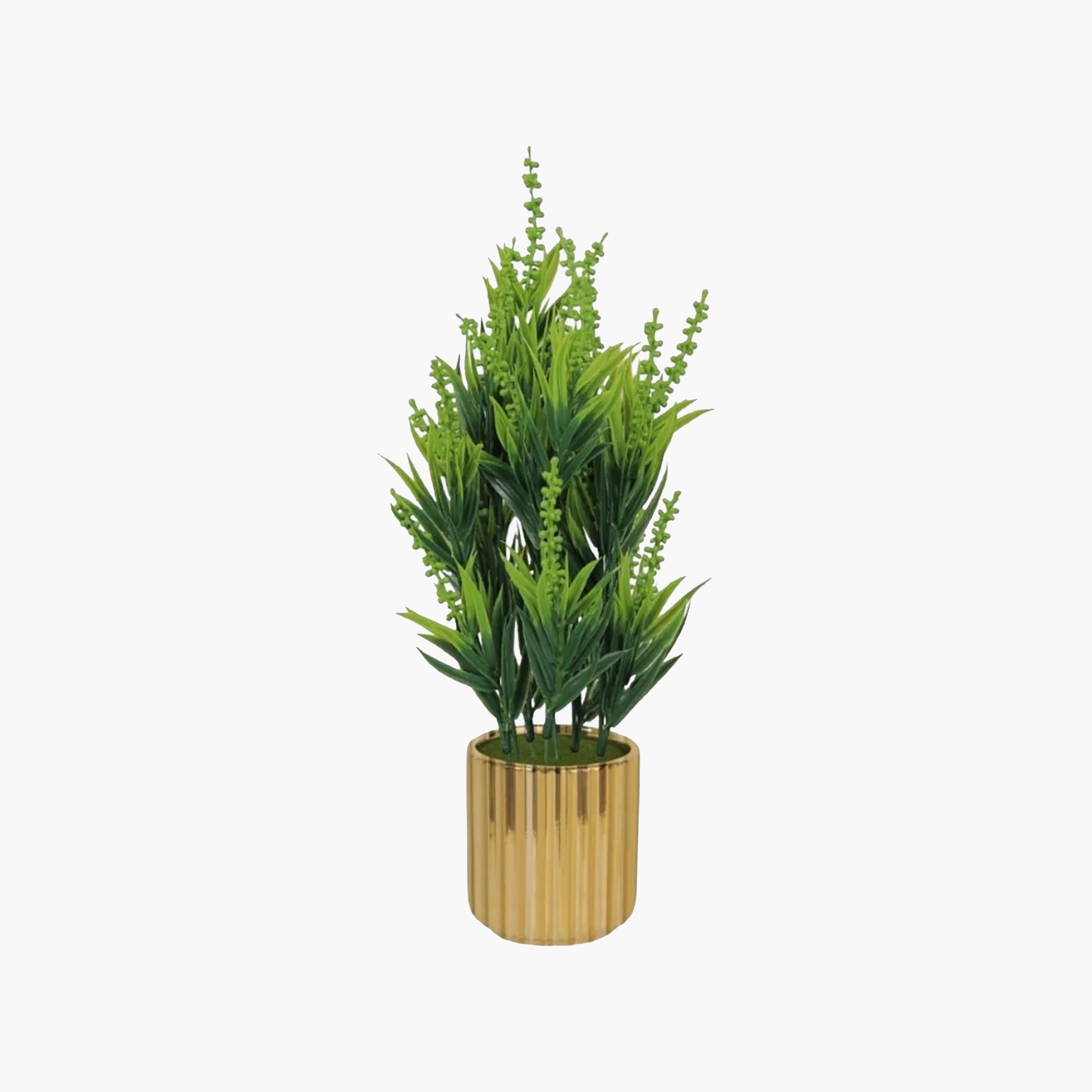 نبات أوراق صناعي مع أصيص سيراميك من ماريا هومز-household-gardenandoutdoor-artificialflowersandplants-flowers-image-2