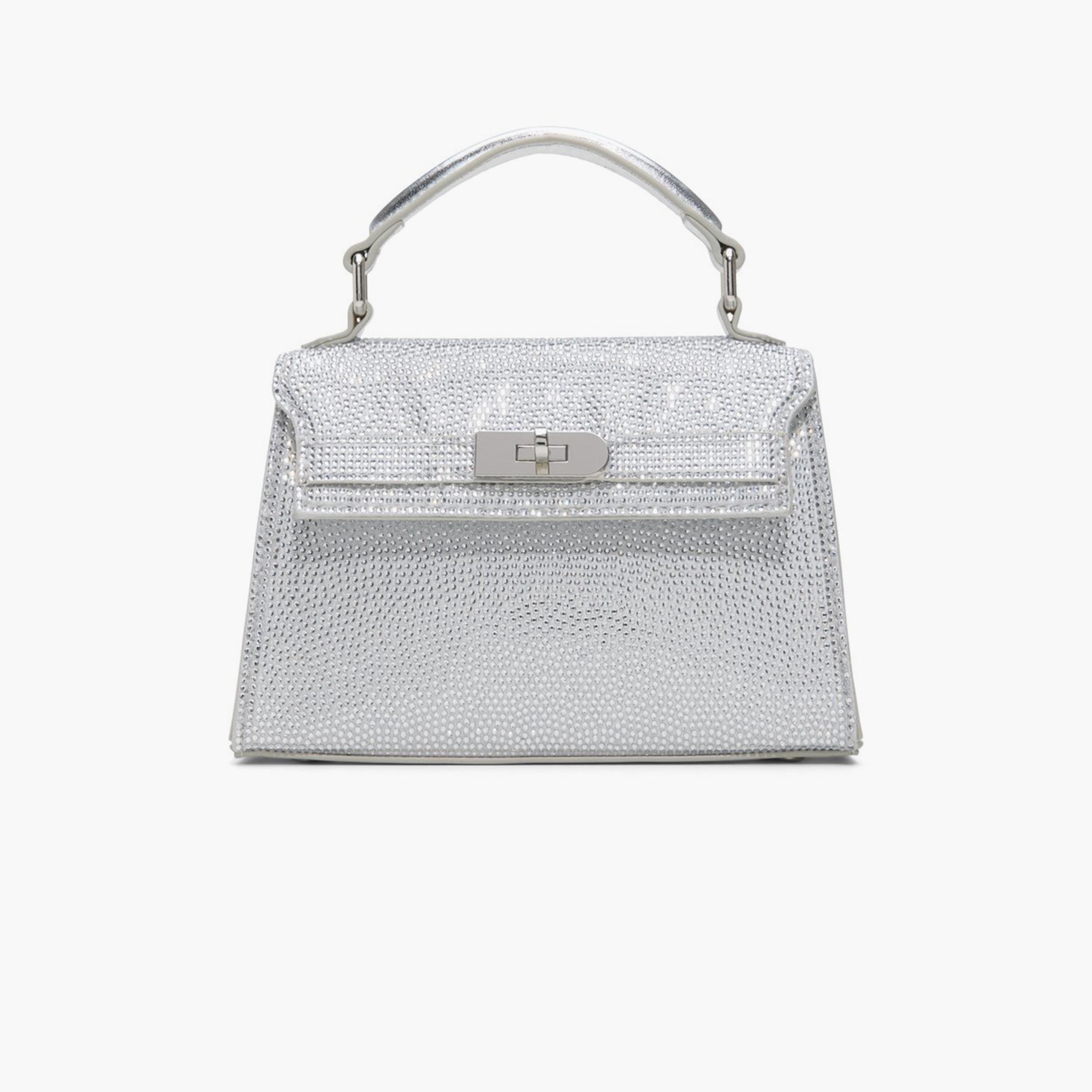 Call it Spring JOSYE Embellished Top Handle Satchel Bag with Magnetic closure and Detachable Strap | 19 X 20 X 7 cm-women-bagsandwallets-handbags-image-1