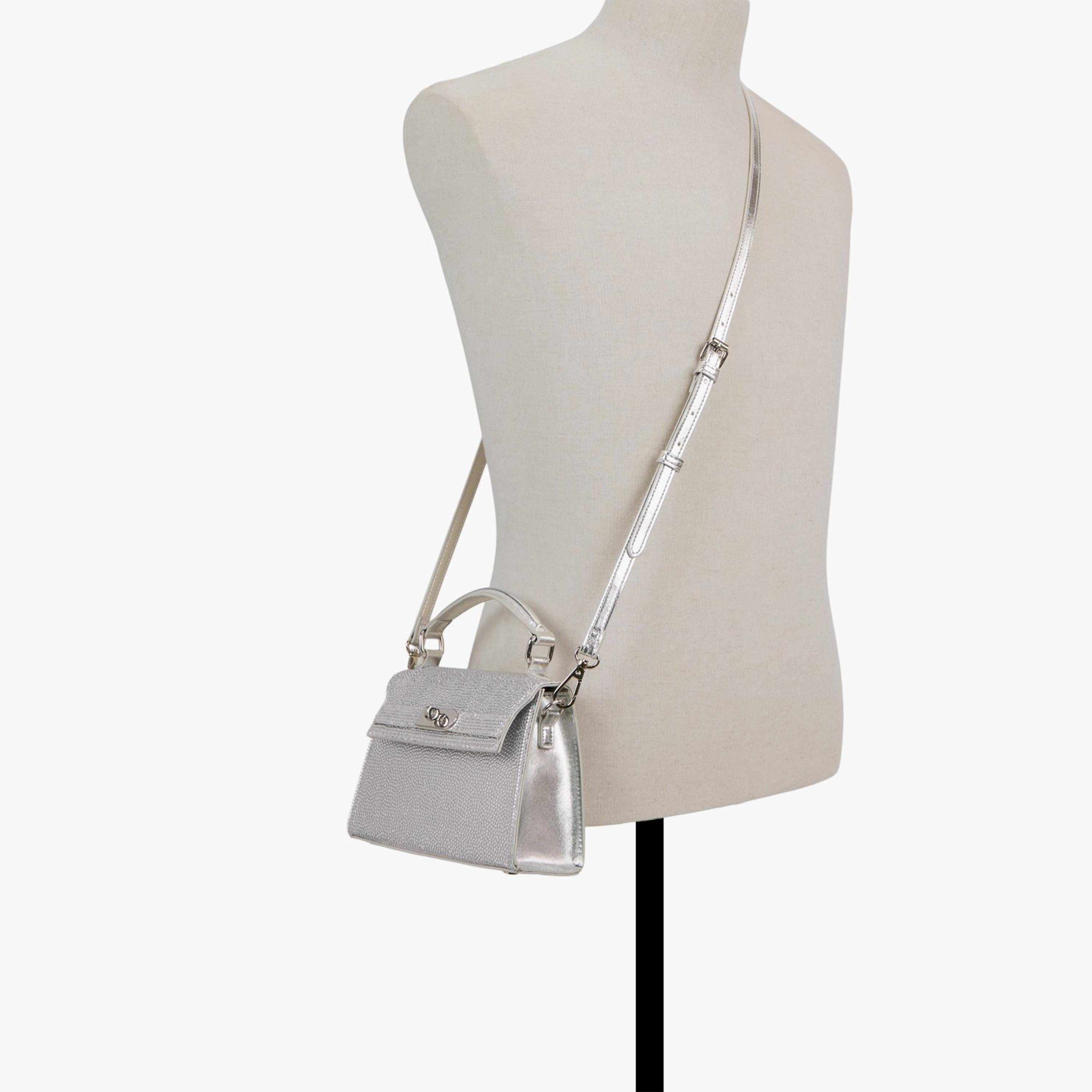 Call it Spring JOSYE Embellished Top Handle Satchel Bag with Magnetic closure and Detachable Strap | 19 X 20 X 7 cm-women-bagsandwallets-handbags-image-4