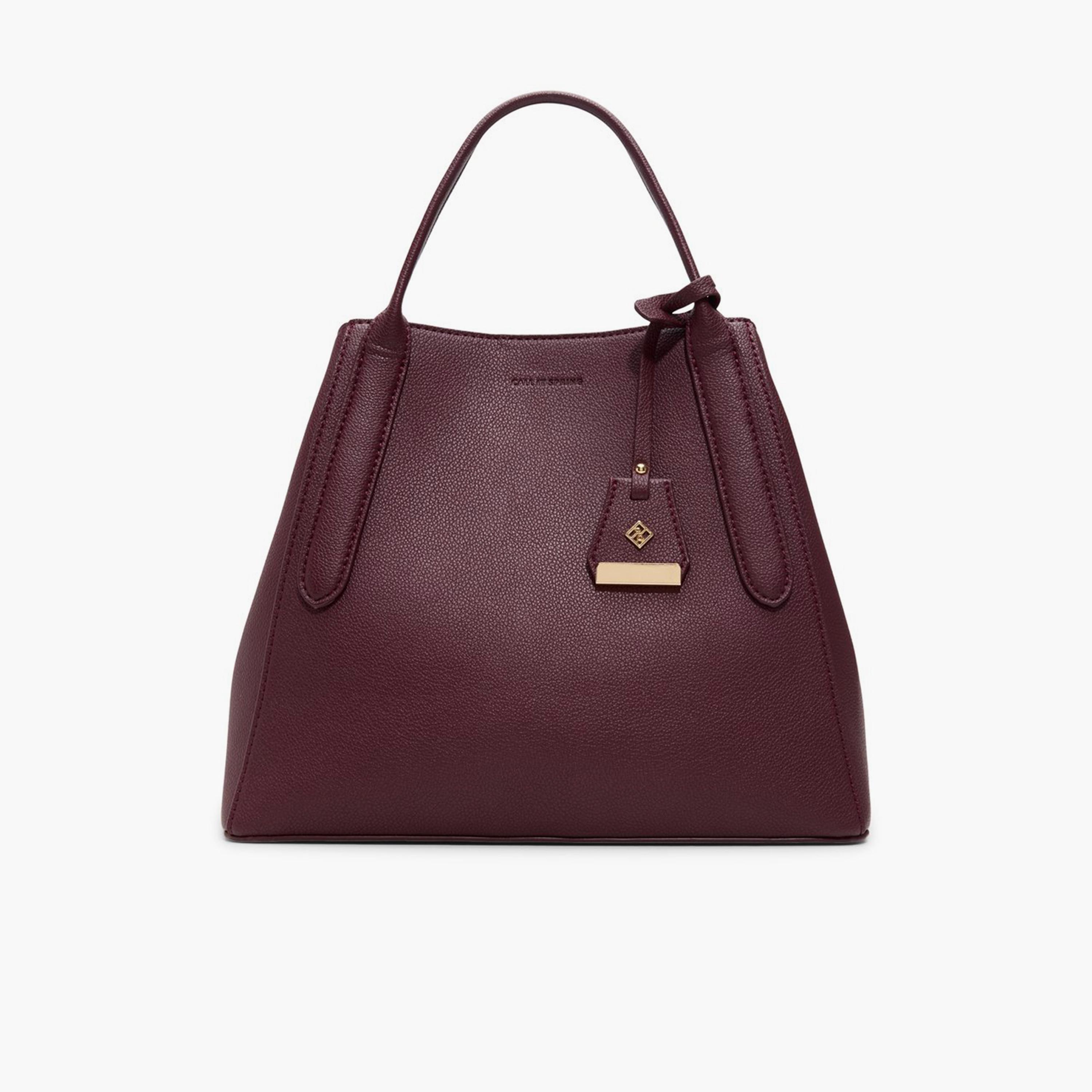 Call it Spring Lopburi Textured Double Handle Satchel Bag with Zipper Closure and Detachable Strap | 31 X 15 X 26 CM-women-bagsandwallets-handbags-image-1