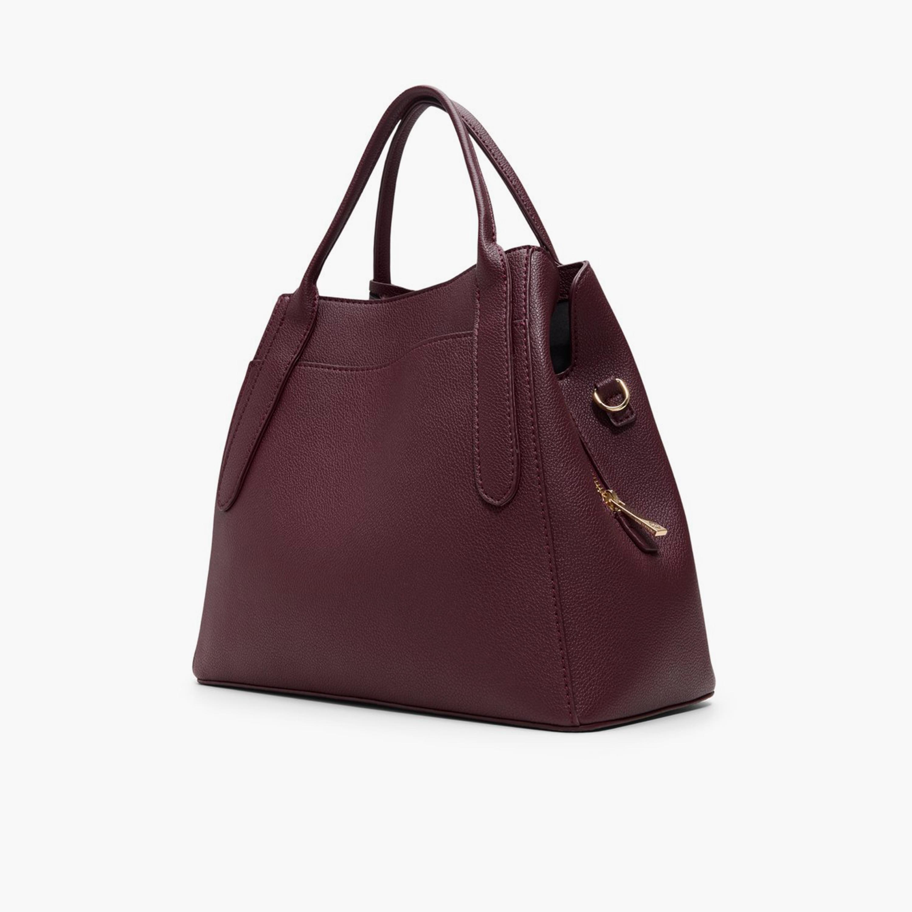 Call it Spring Lopburi Textured Double Handle Satchel Bag with Zipper Closure and Detachable Strap | 31 X 15 X 26 CM-women-bagsandwallets-handbags-image-2