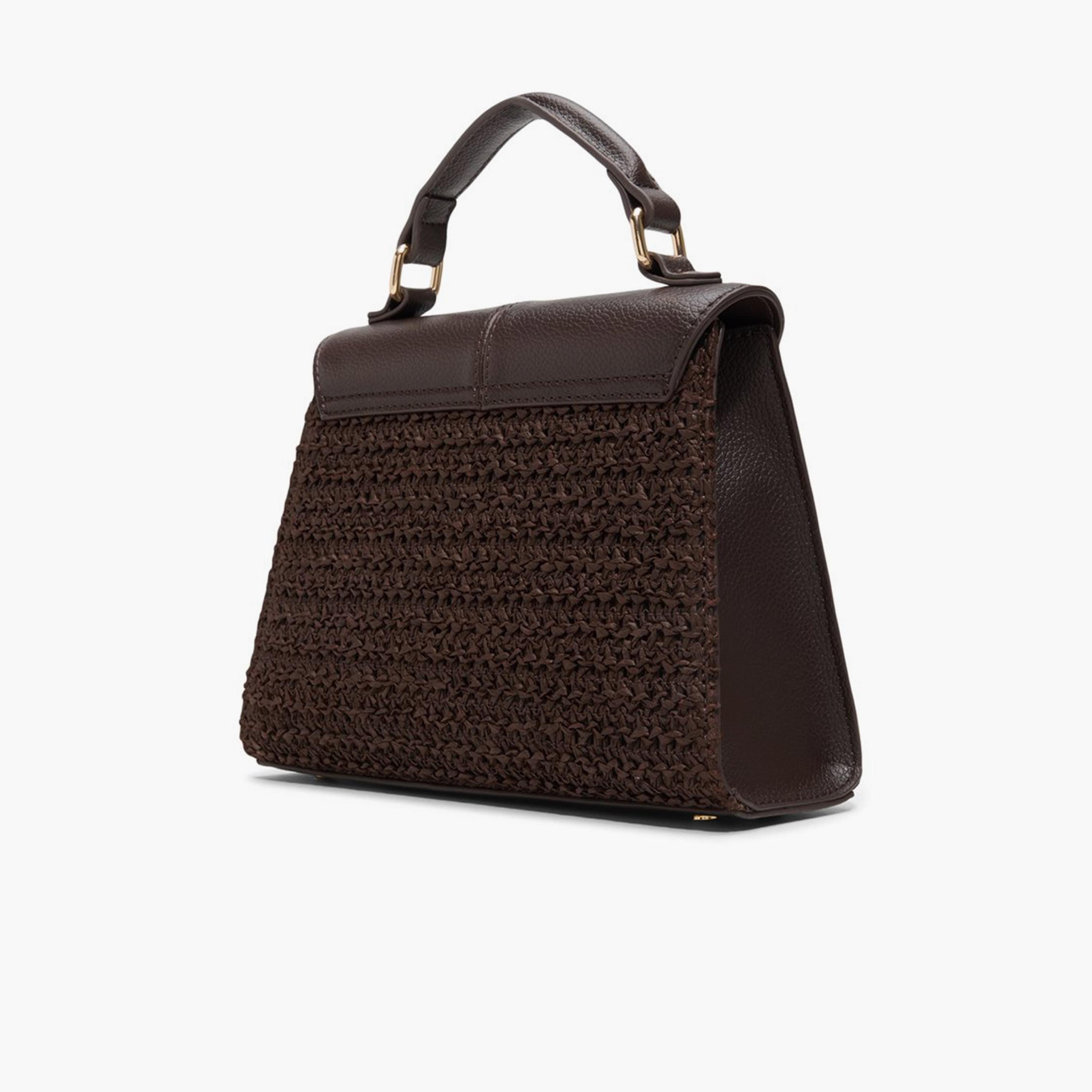 Call it Spring Riileyy Plain Top Handle Satchel Bag with Flap Closure and Detachable Strap | 22 X 8 X 20 CM-women-bagsandwallets-handbags-image-2