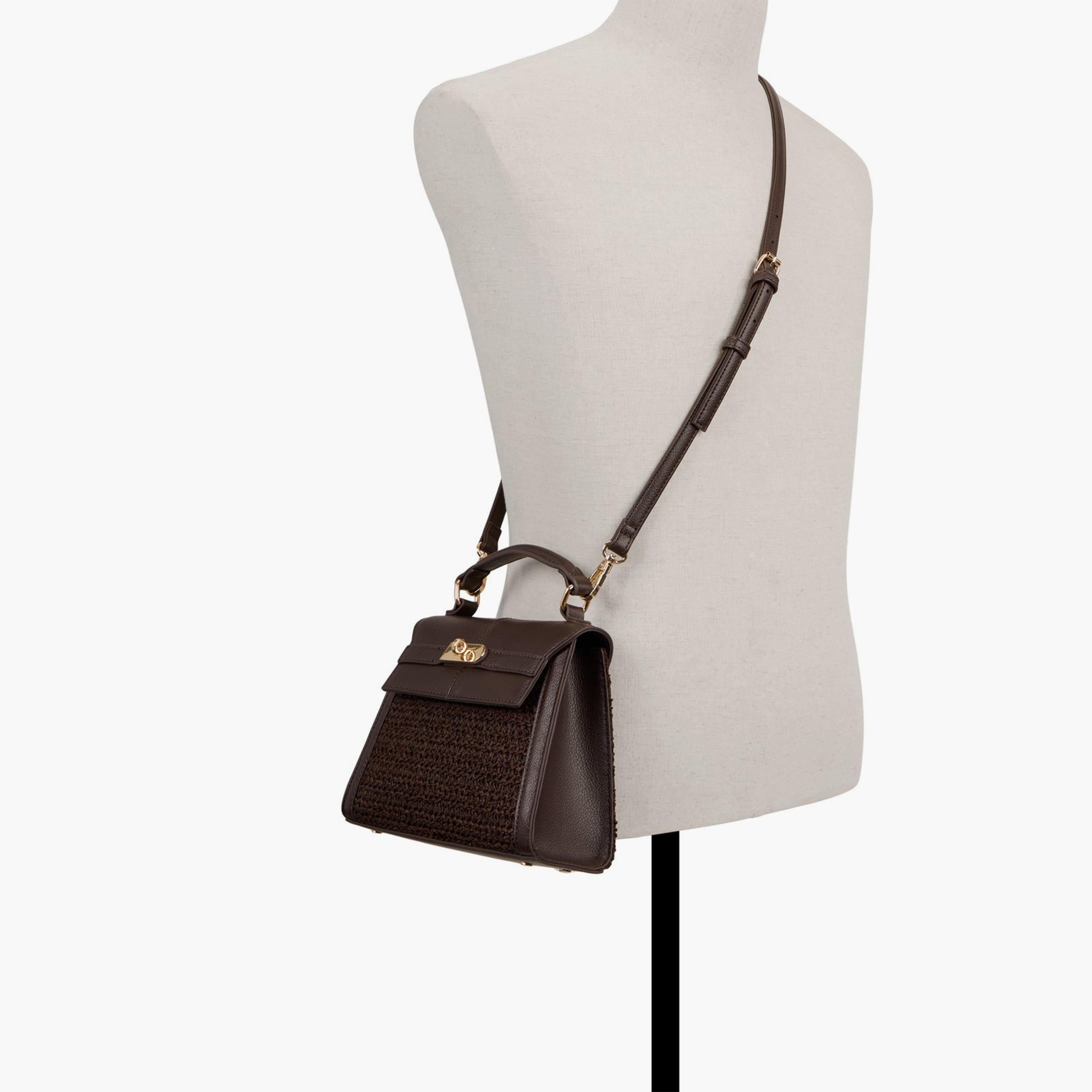 Call it Spring Riileyy Plain Top Handle Satchel Bag with Flap Closure and Detachable Strap | 22 X 8 X 20 CM-women-bagsandwallets-handbags-image-4