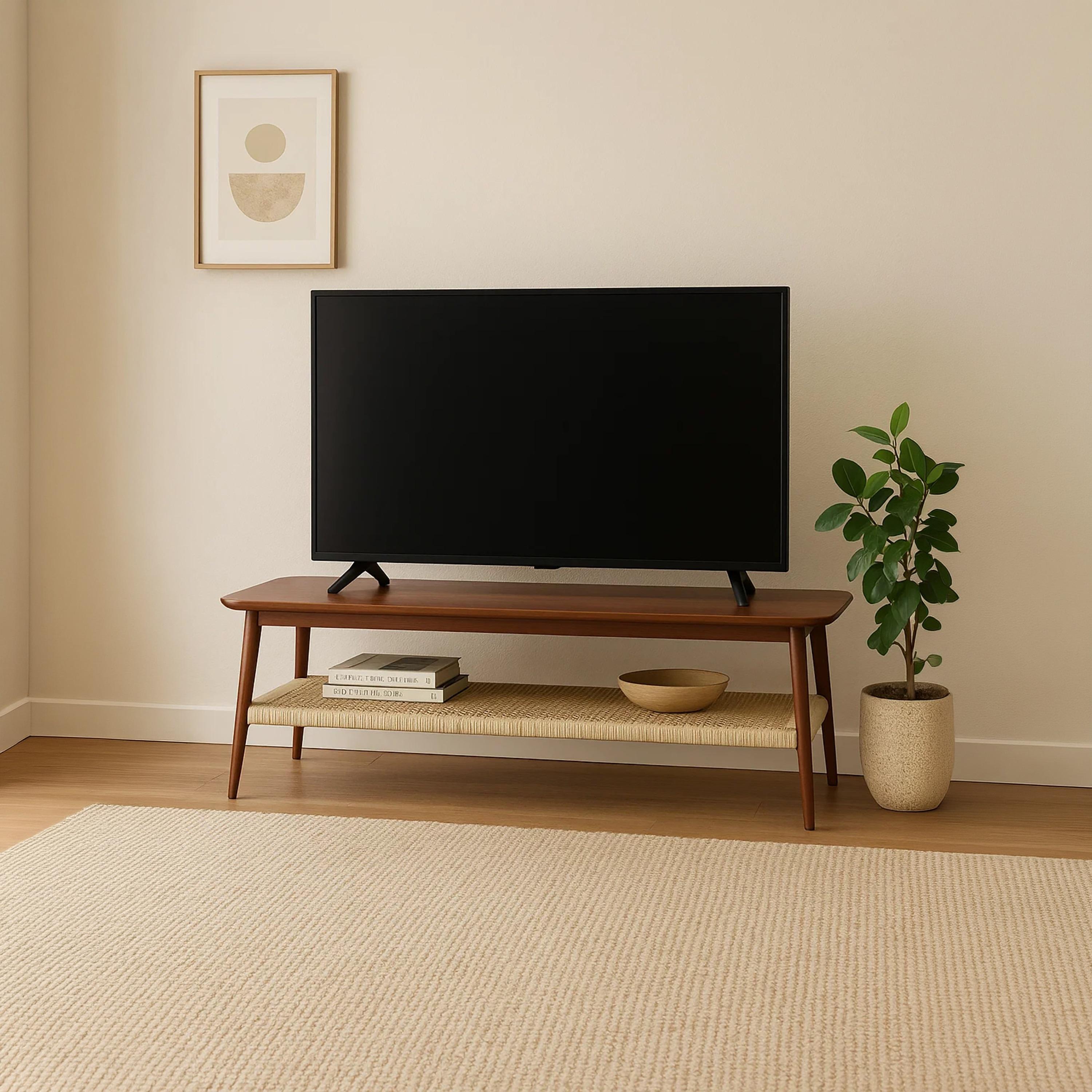 طاولة تلفزيون خشبية برف واحد من ماريا هومز-furniture-livingroom-tvandmediaunits-image-3