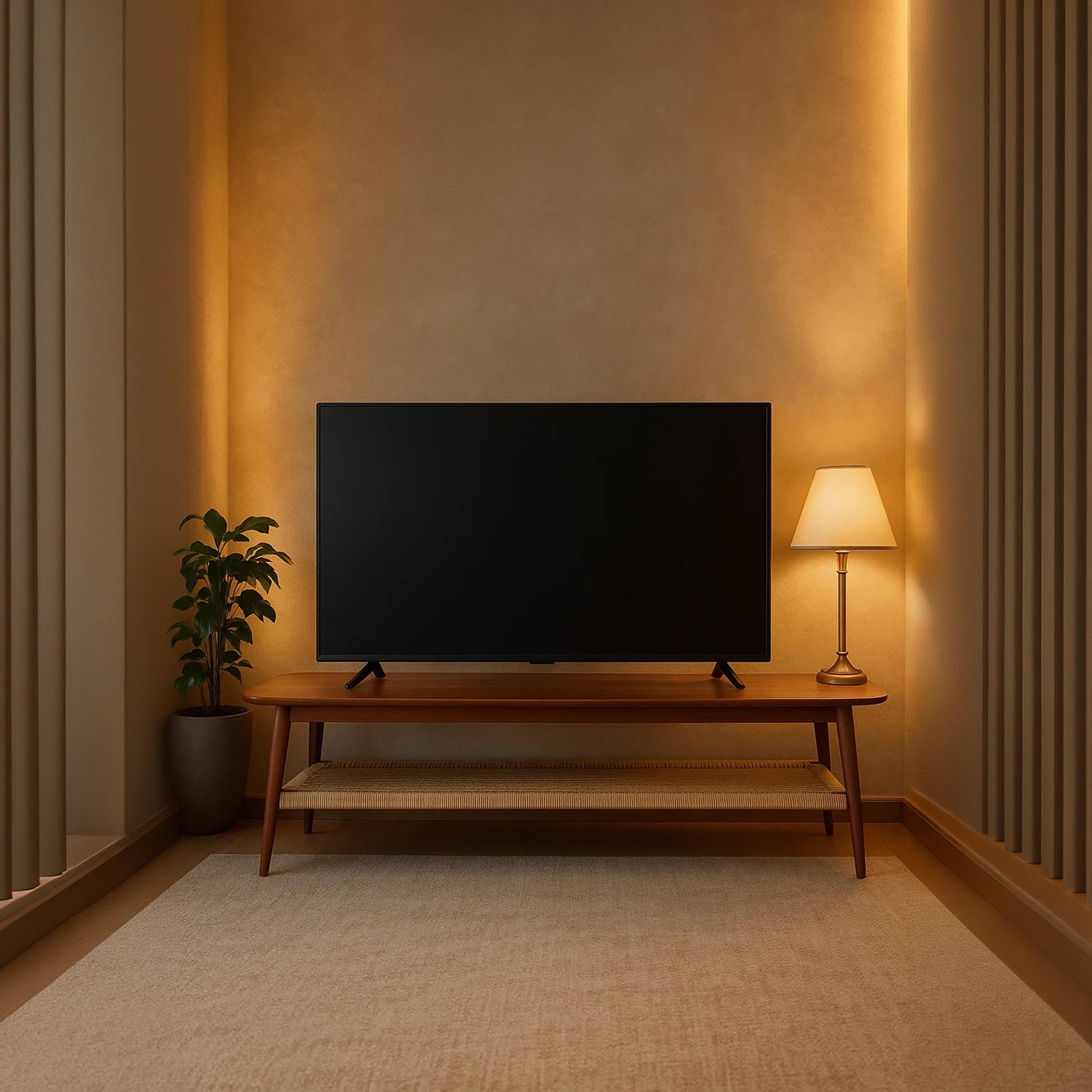 طاولة تلفزيون خشبية برف واحد من ماريا هومز-furniture-livingroom-tvandmediaunits-image-5