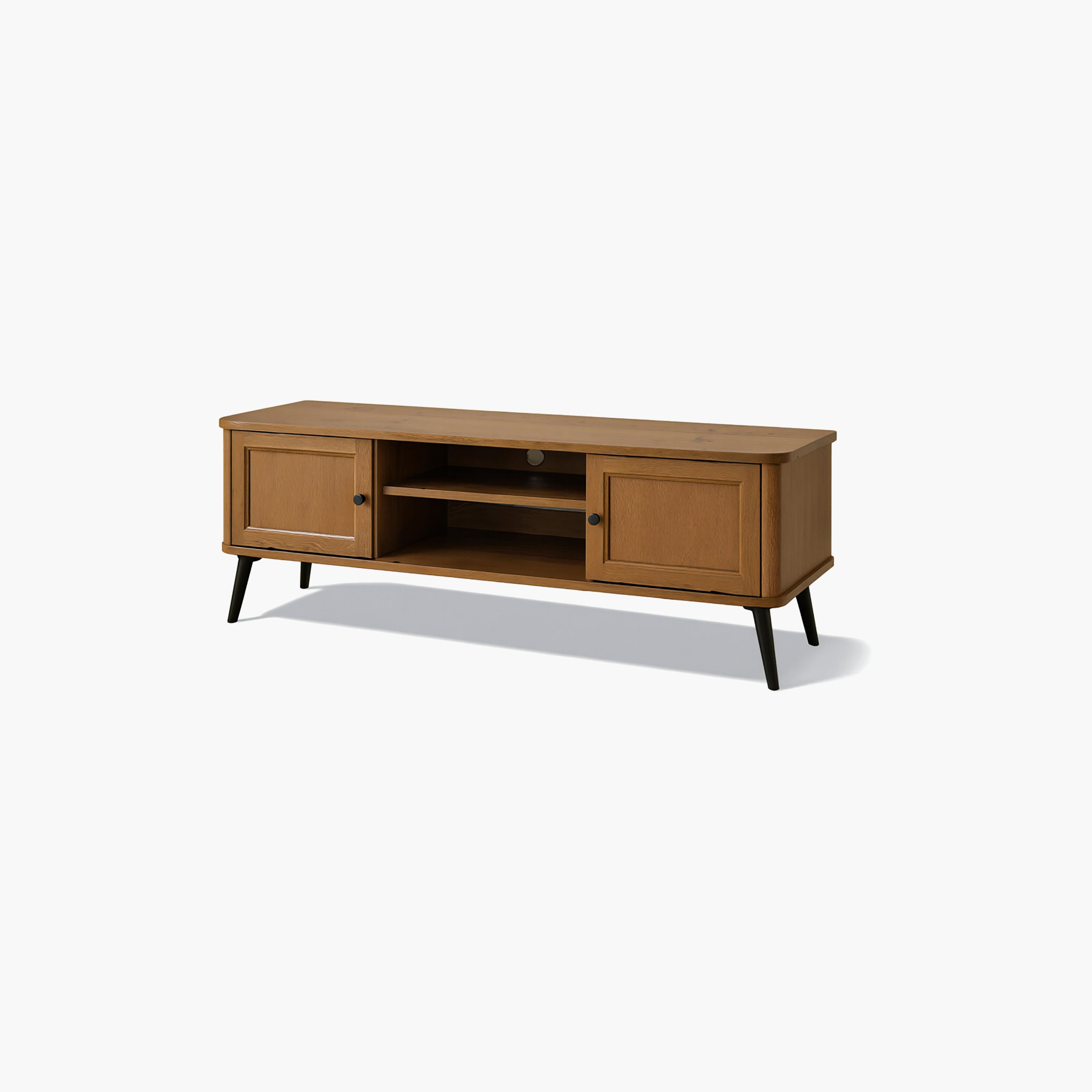 Maria Homes Rattan TV Stand with 2 Drawers & 2 Shelves-furniture-livingroom-tvandmediaunits-image-1