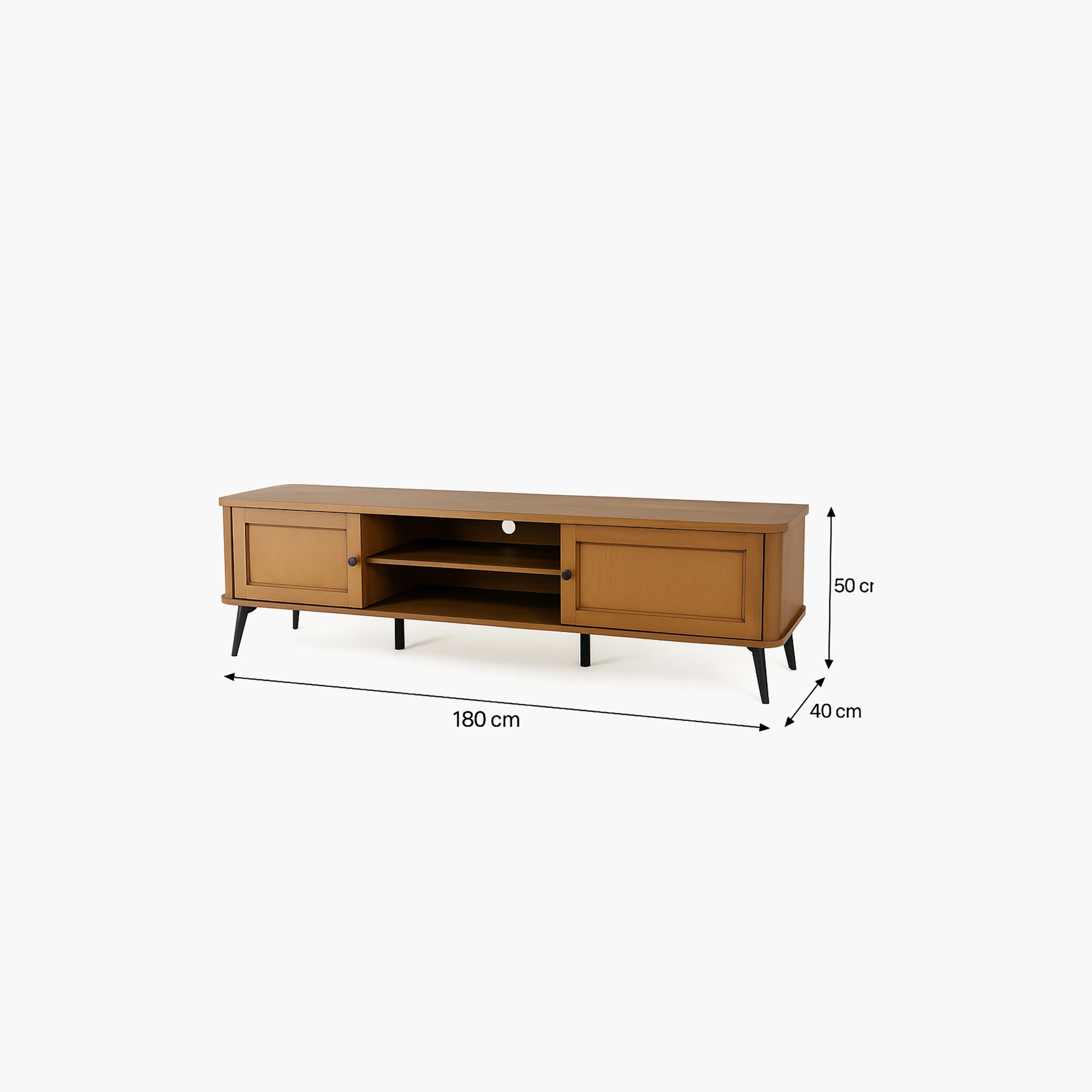 Maria Homes Rattan TV Stand with 2 Drawers & 2 Shelves-furniture-livingroom-tvandmediaunits-image-6