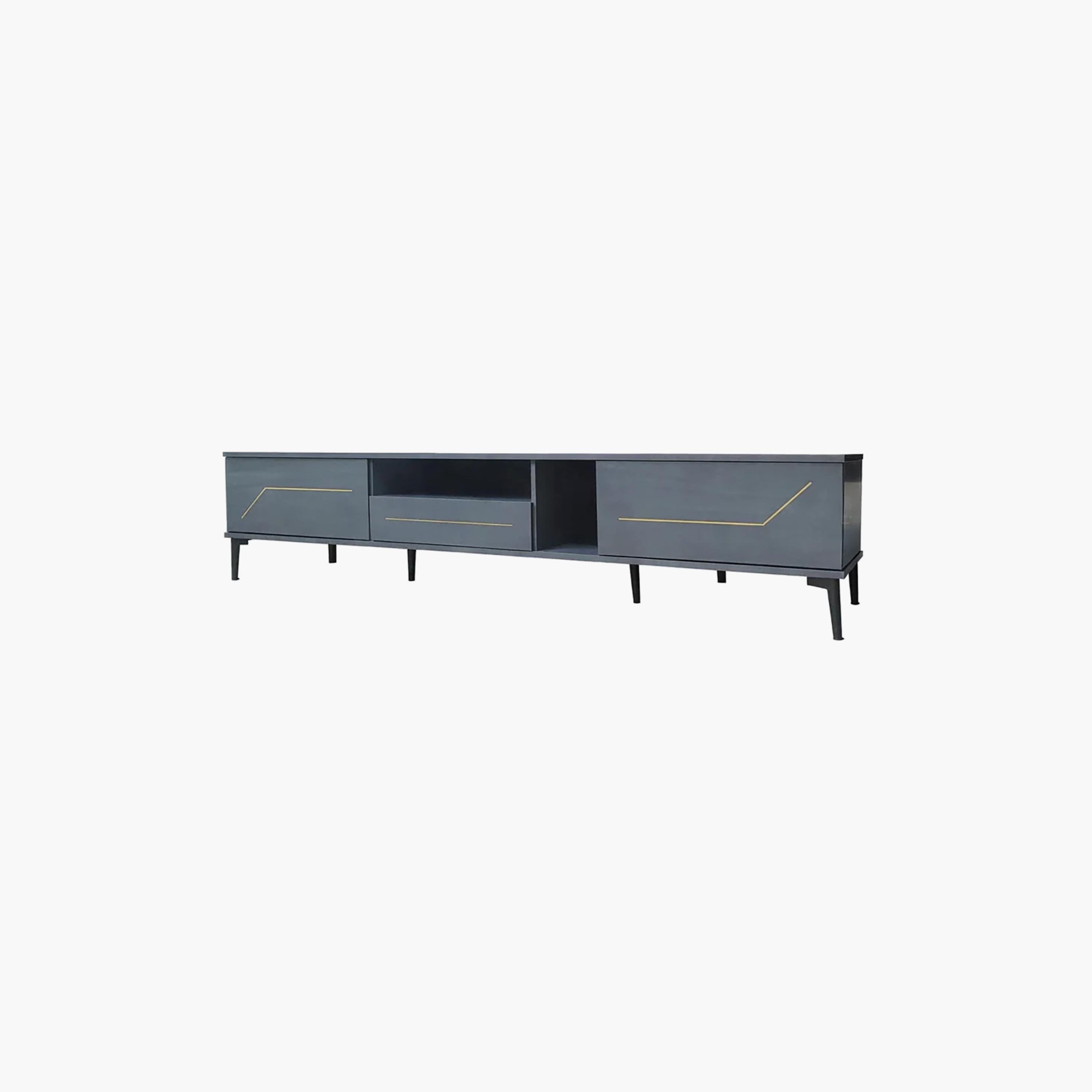 طاولة تلفزيون خشبية بـ3 أرفف من ماريا هومز-furniture-livingroom-tvandmediaunits-image-3