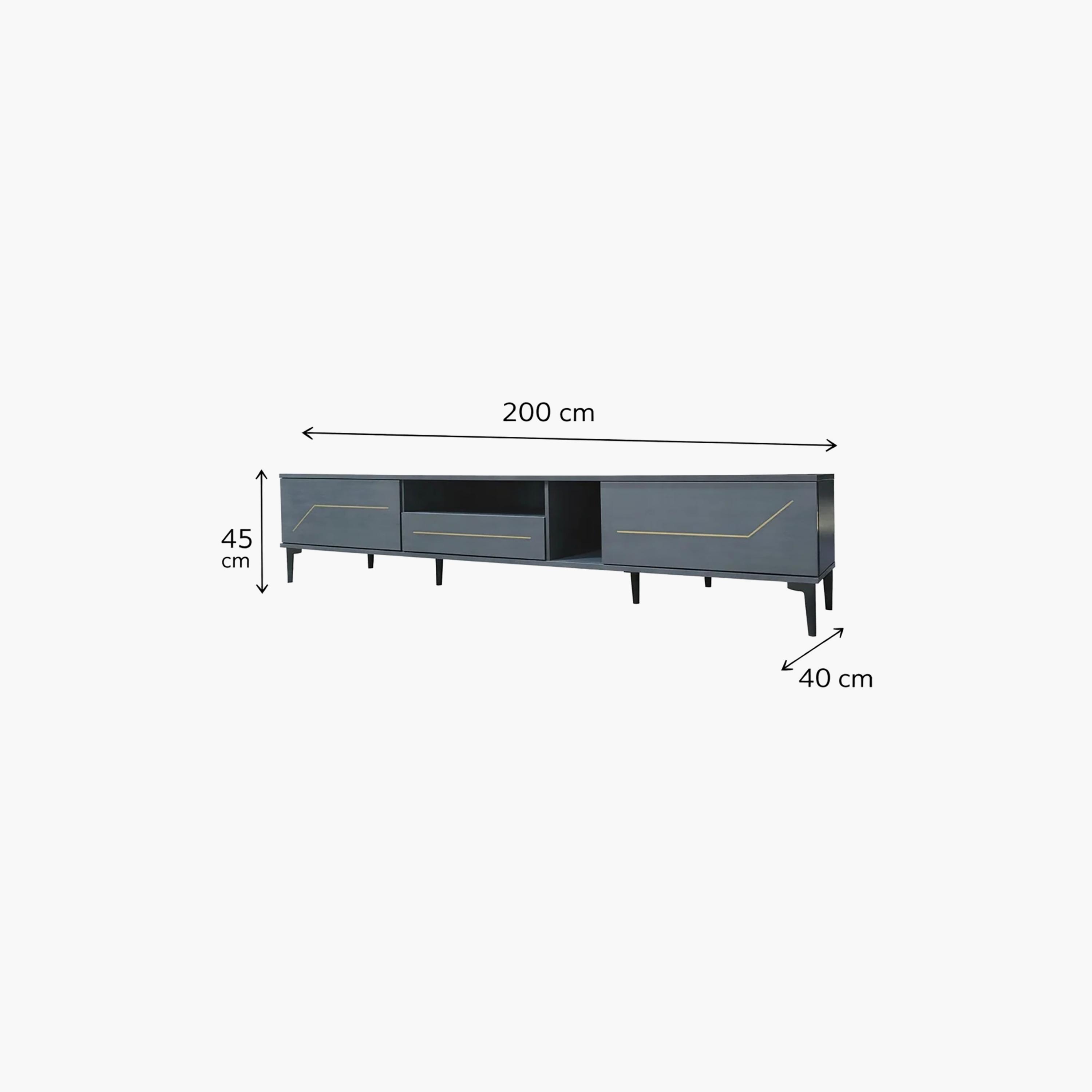 طاولة تلفزيون خشبية بـ3 أرفف من ماريا هومز-furniture-livingroom-tvandmediaunits-image-5