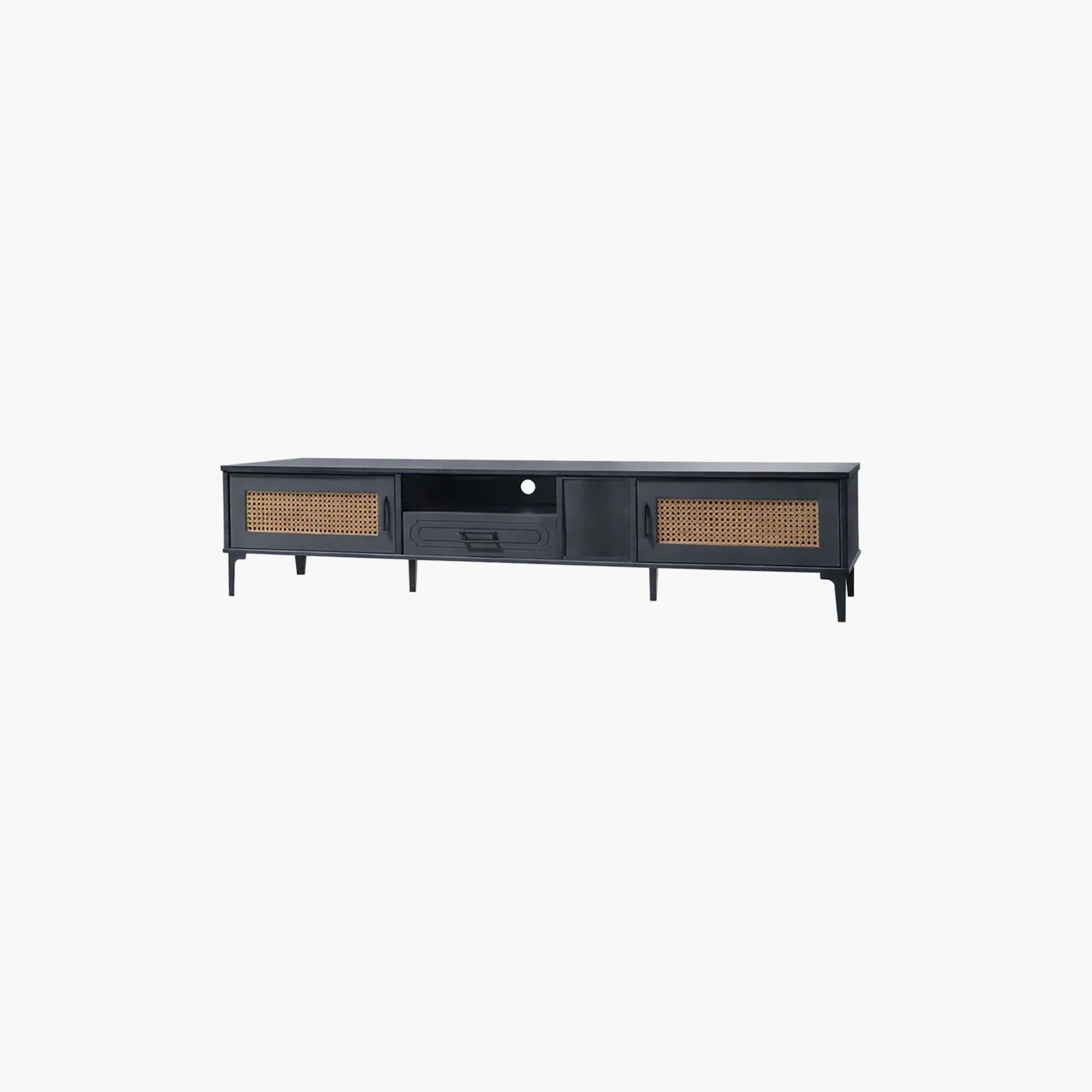 طاولة تلفزيون خشبية بـ 4 أدراج ورف واحد من ماريا هومز-furniture-livingroom-tvandmediaunits-image-3