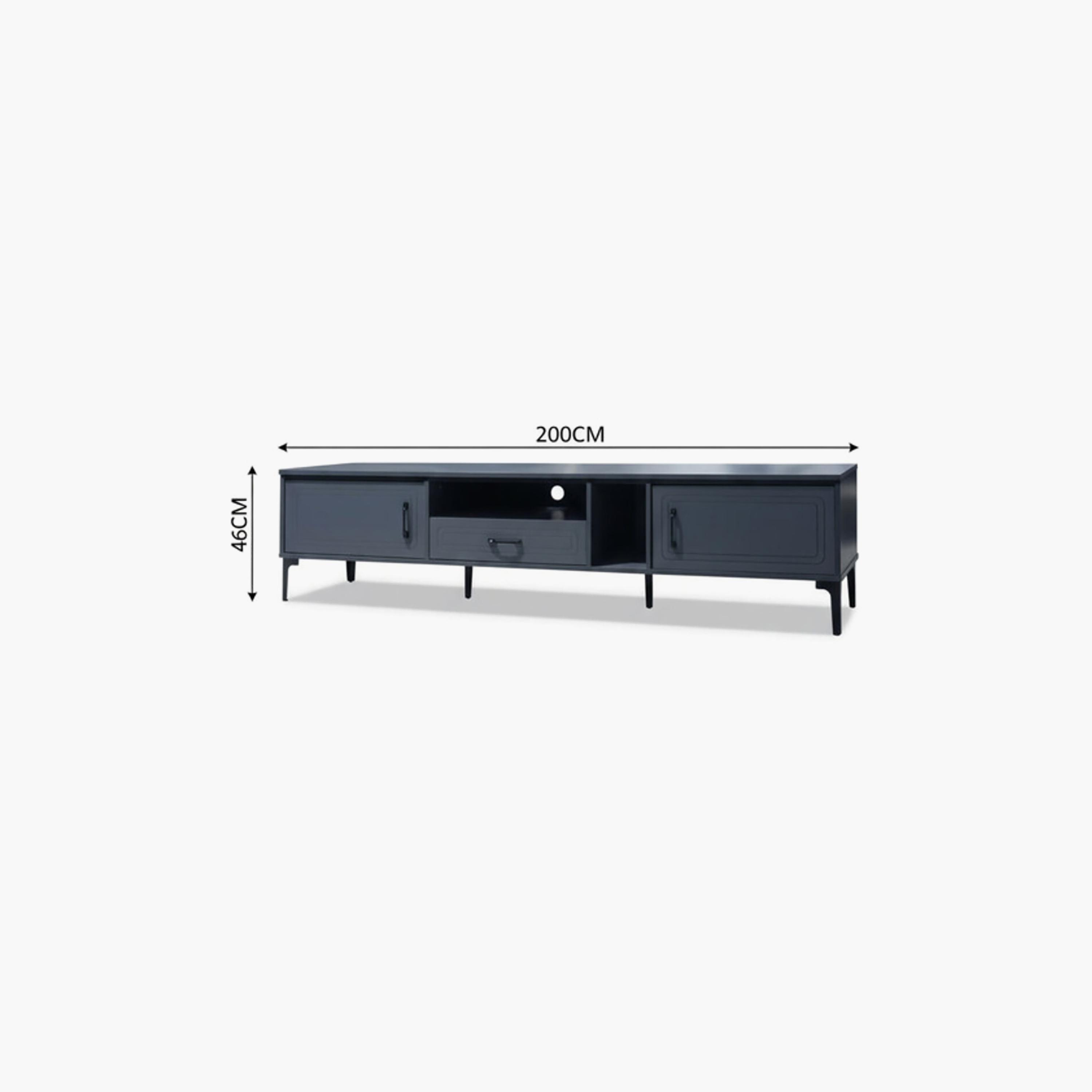 طاولة تلفزيون معدنية بـ 3 أدراج ورفين من ماريا هومز-furniture-livingroom-tvandmediaunits-image-5