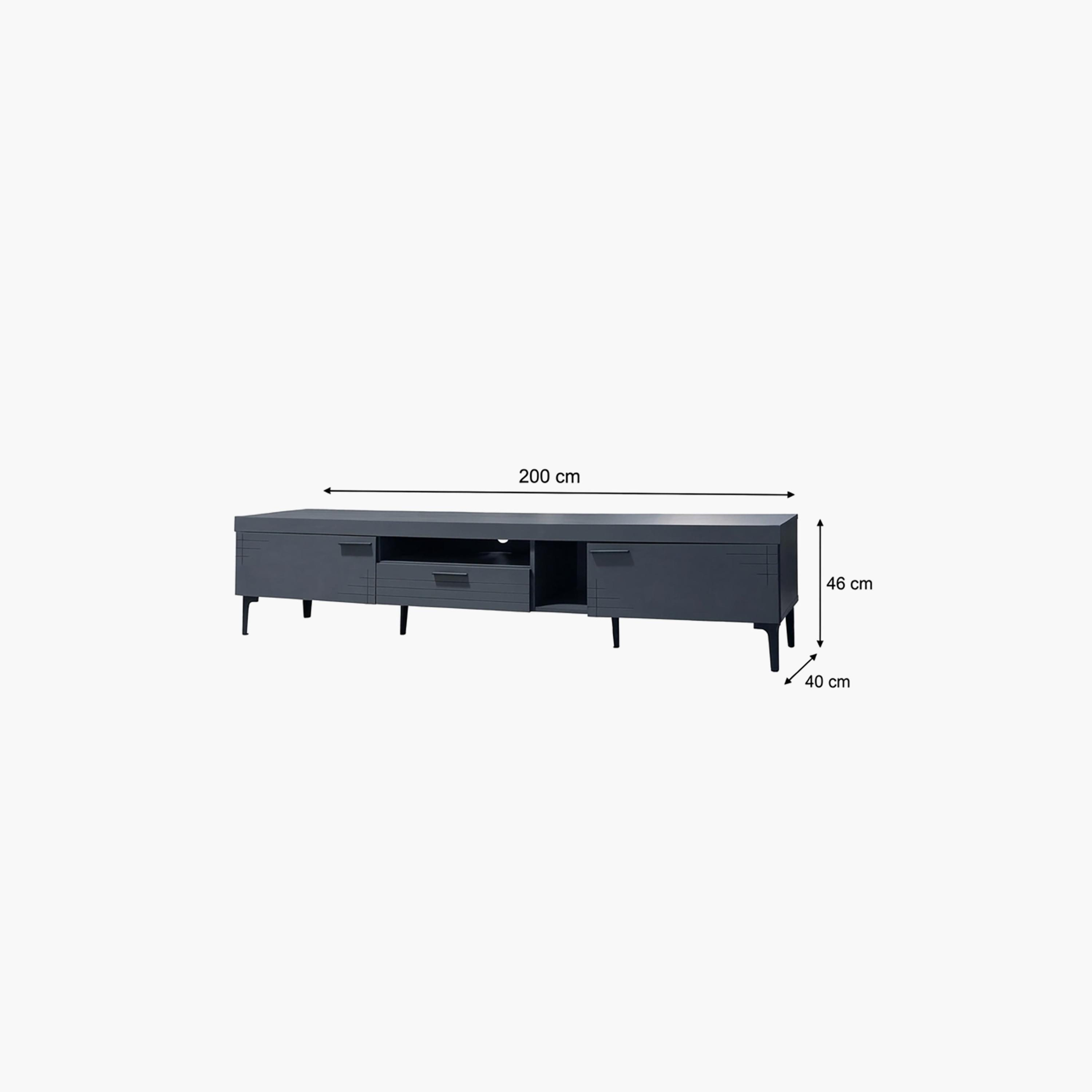 طاولة تلفزيون خشبية بـ 3 أدراج ورفين من ماريا هومز-furniture-livingroom-tvandmediaunits-image-4