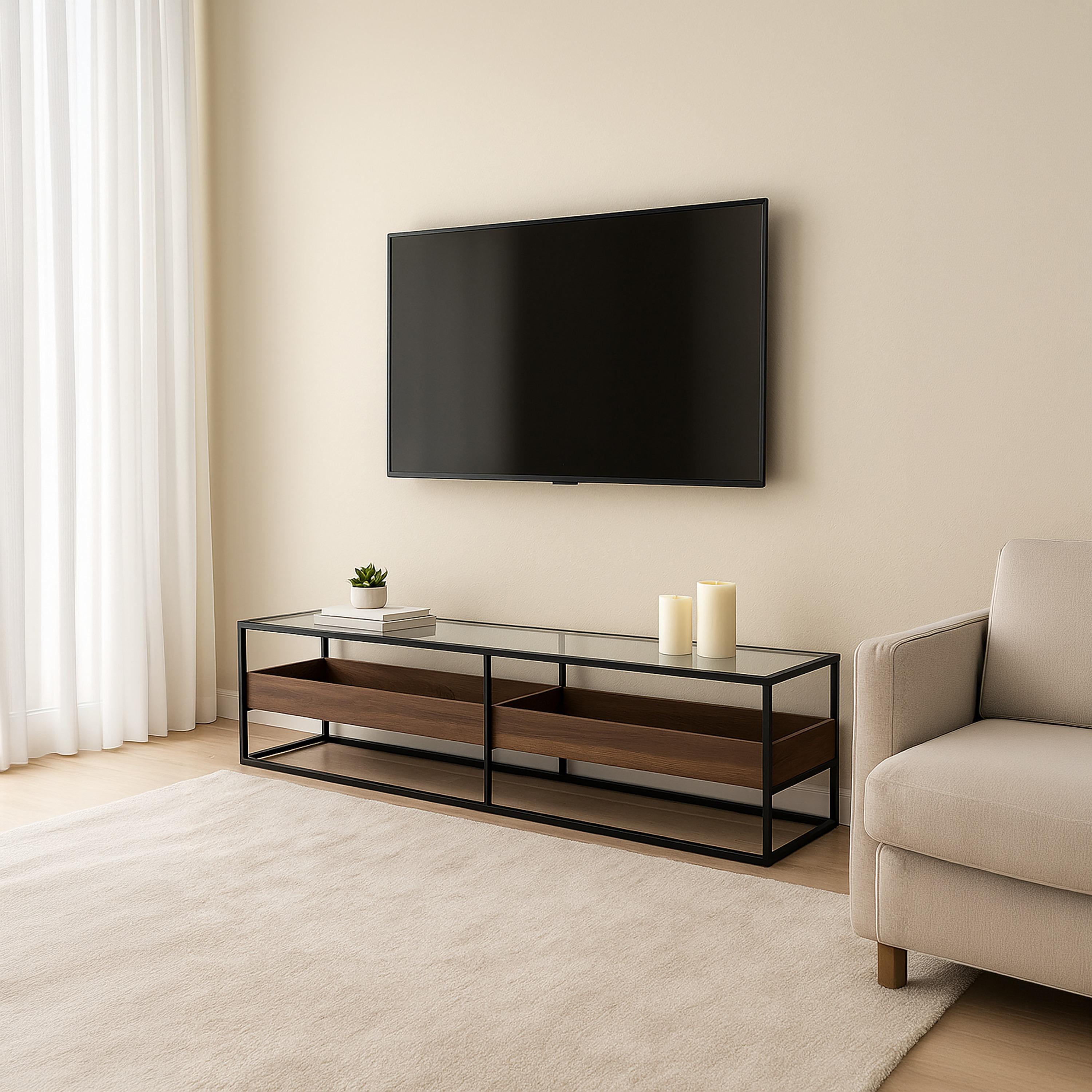 طاولة تلفزيون زجاجية من ماريا هومز-furniture-livingroom-tvandmediaunits-image-2
