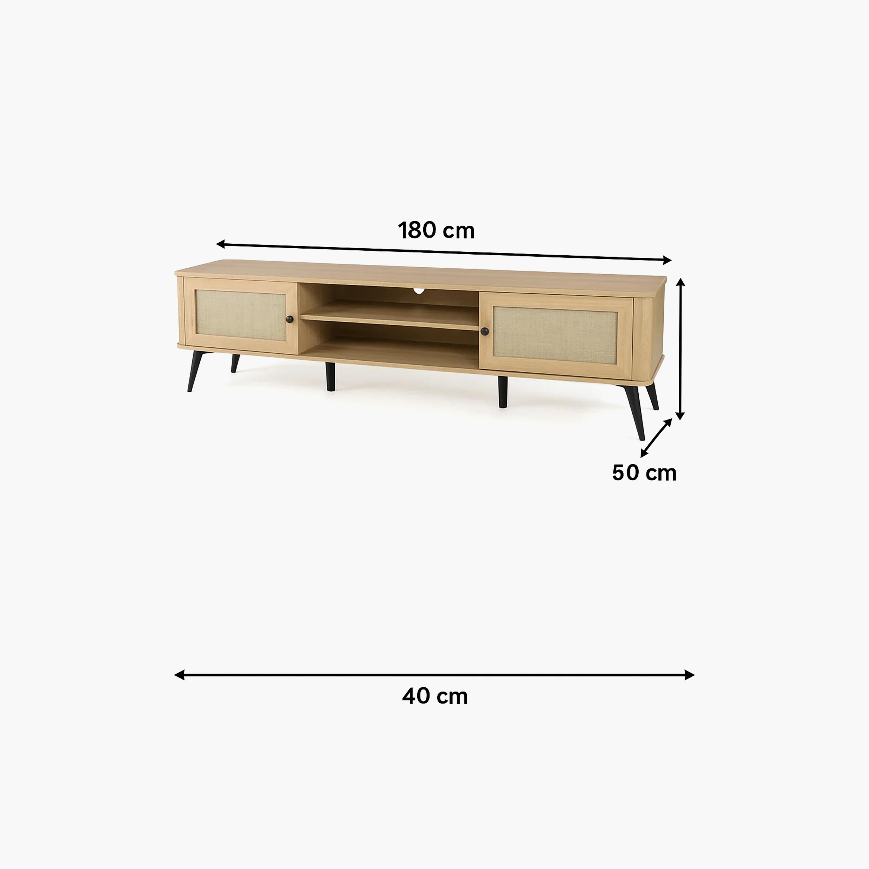 طاولة تلفزيون قماشية بدرجين ورفين من ماريا هومز-furniture-livingroom-tvandmediaunits-image-5