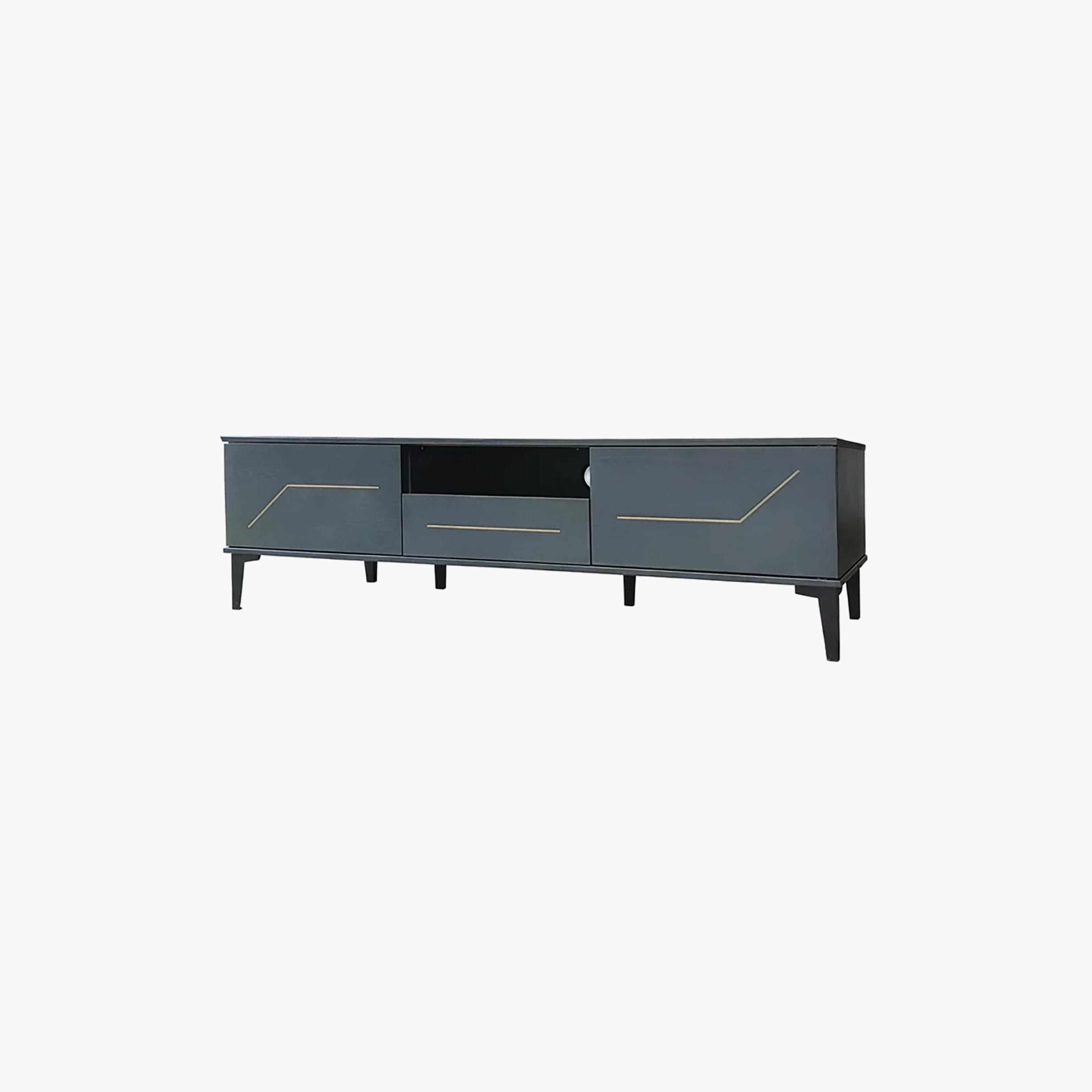 طاولة تلفزيون خشبية بـ 3 أدراج ورف واحد من ماريا هومز-furniture-livingroom-tvandmediaunits-image-3