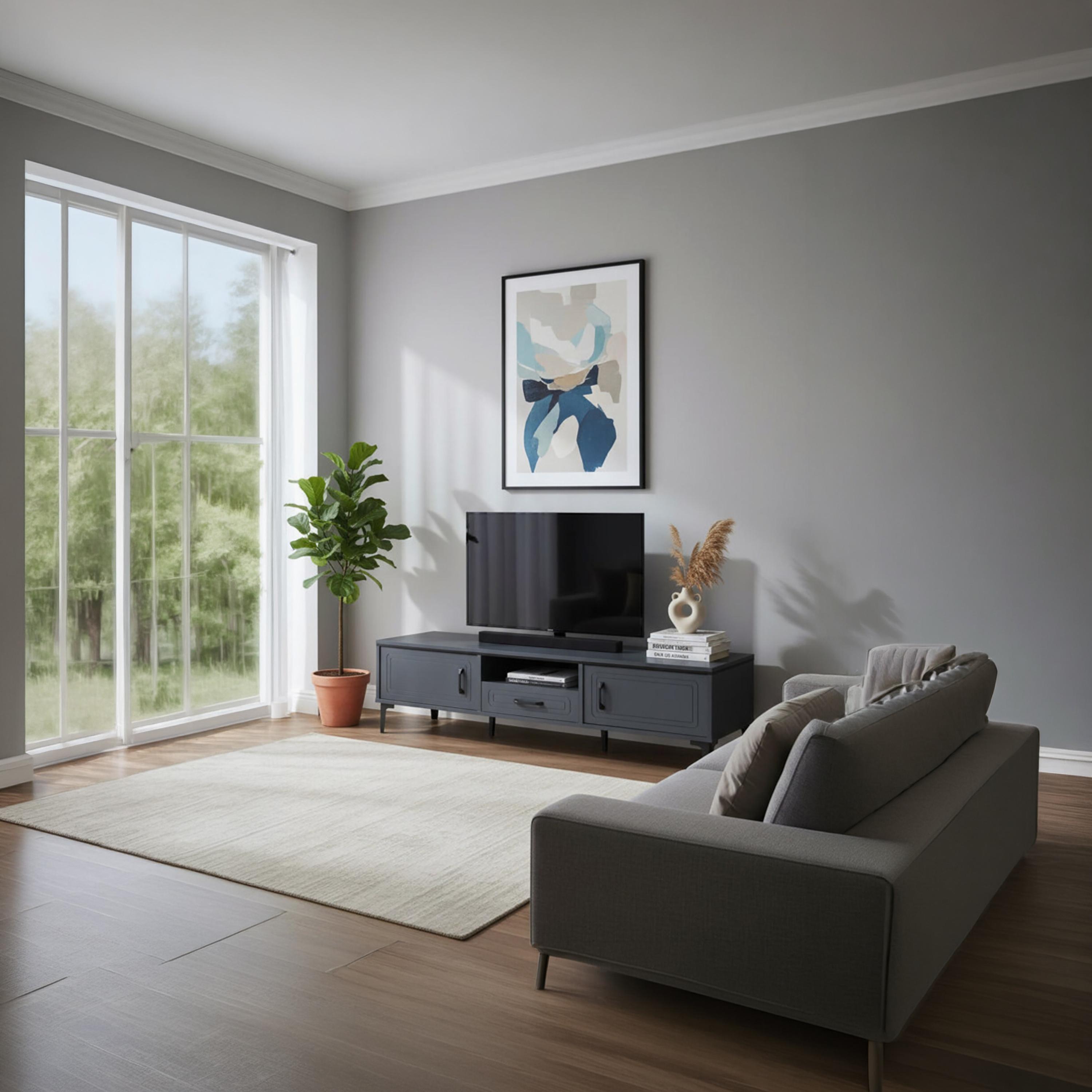 طاولة تلفزيون معدنية بـ 3 أدراج ورف واحد من ماريا هومز-furniture-livingroom-tvandmediaunits-image-2