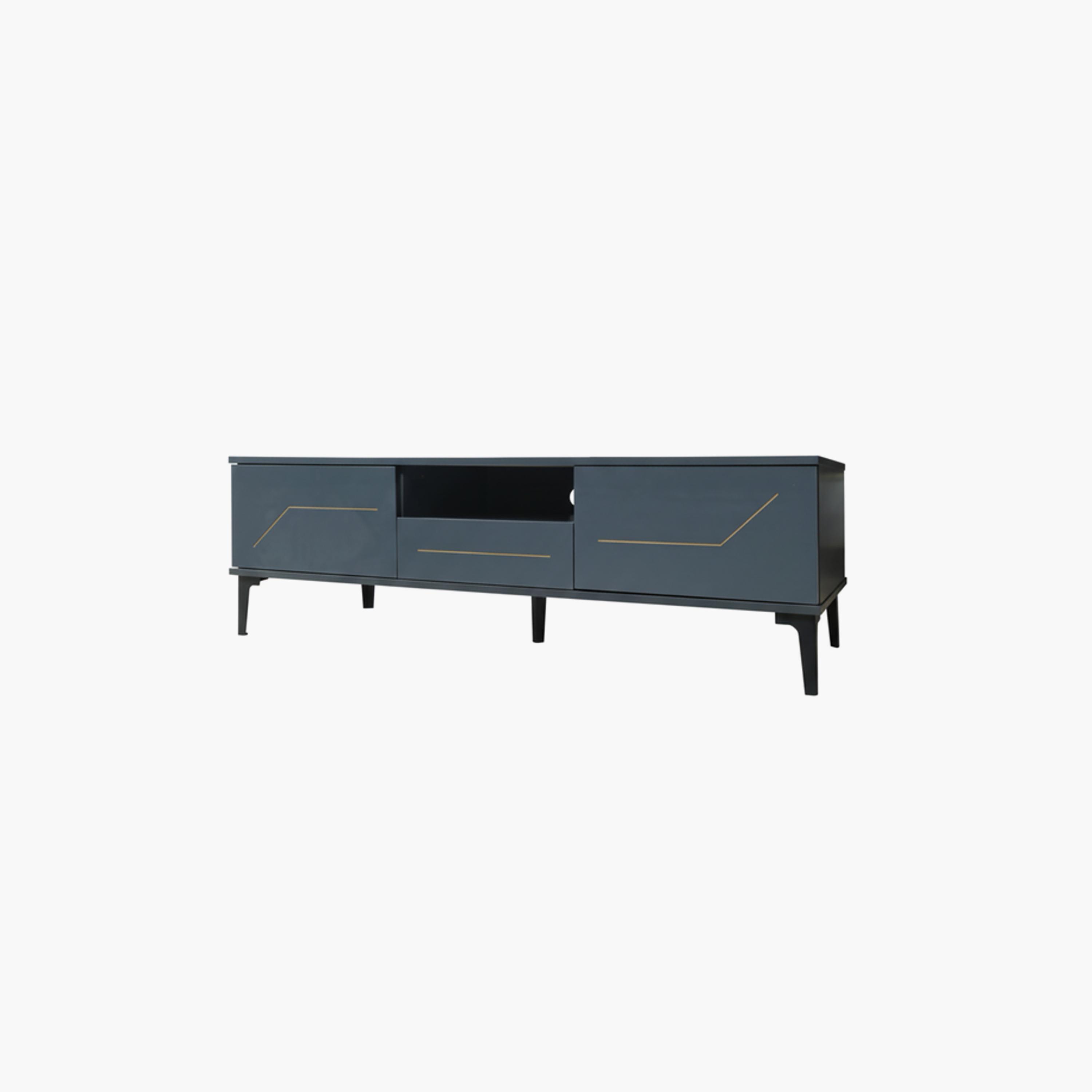 طاولة تلفزيون معدنية بـ 3 أدراج ورف واحد من ماريا هومز-furniture-livingroom-tvandmediaunits-image-3