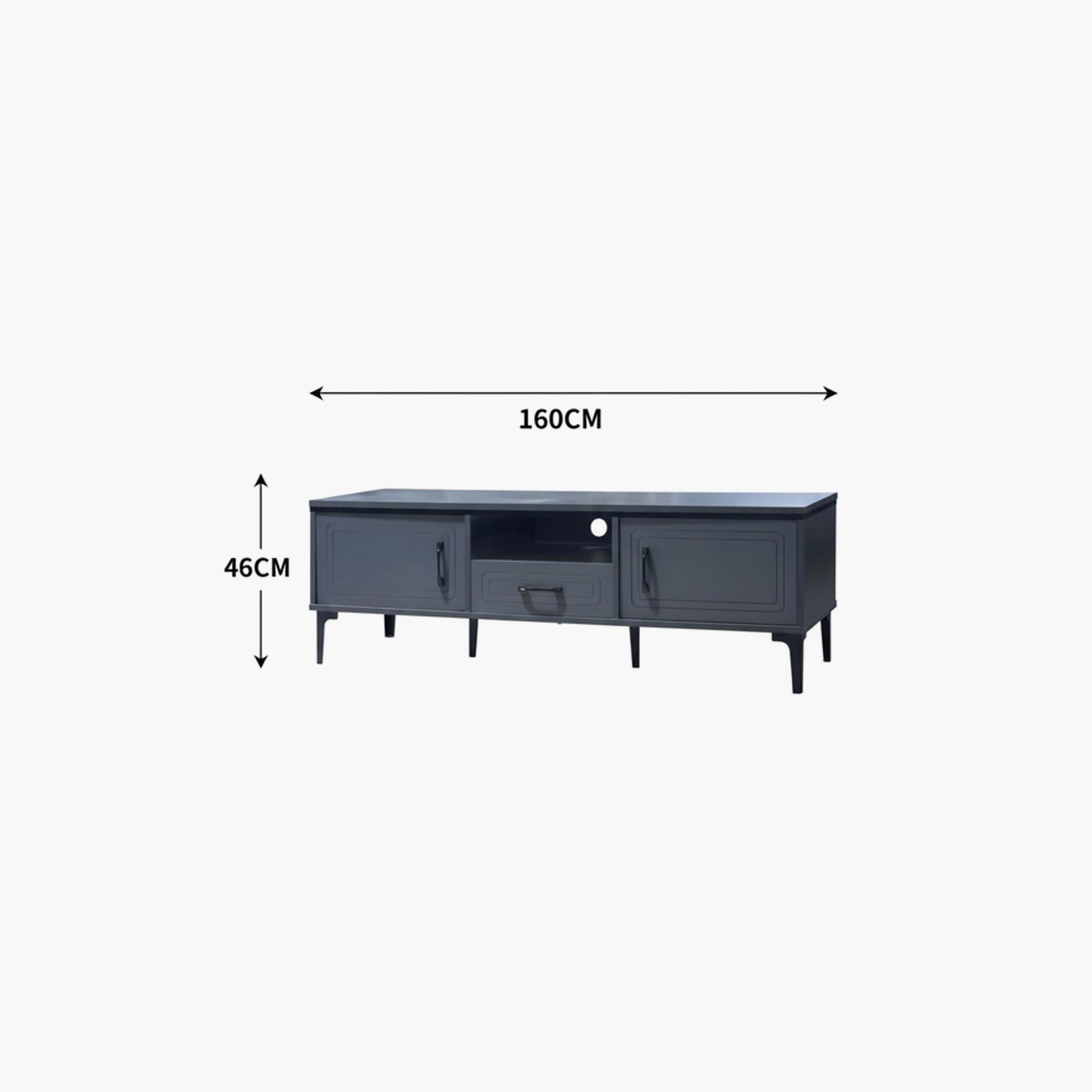 طاولة تلفزيون معدنية بـ 3 أدراج ورف واحد من ماريا هومز-furniture-livingroom-tvandmediaunits-image-4