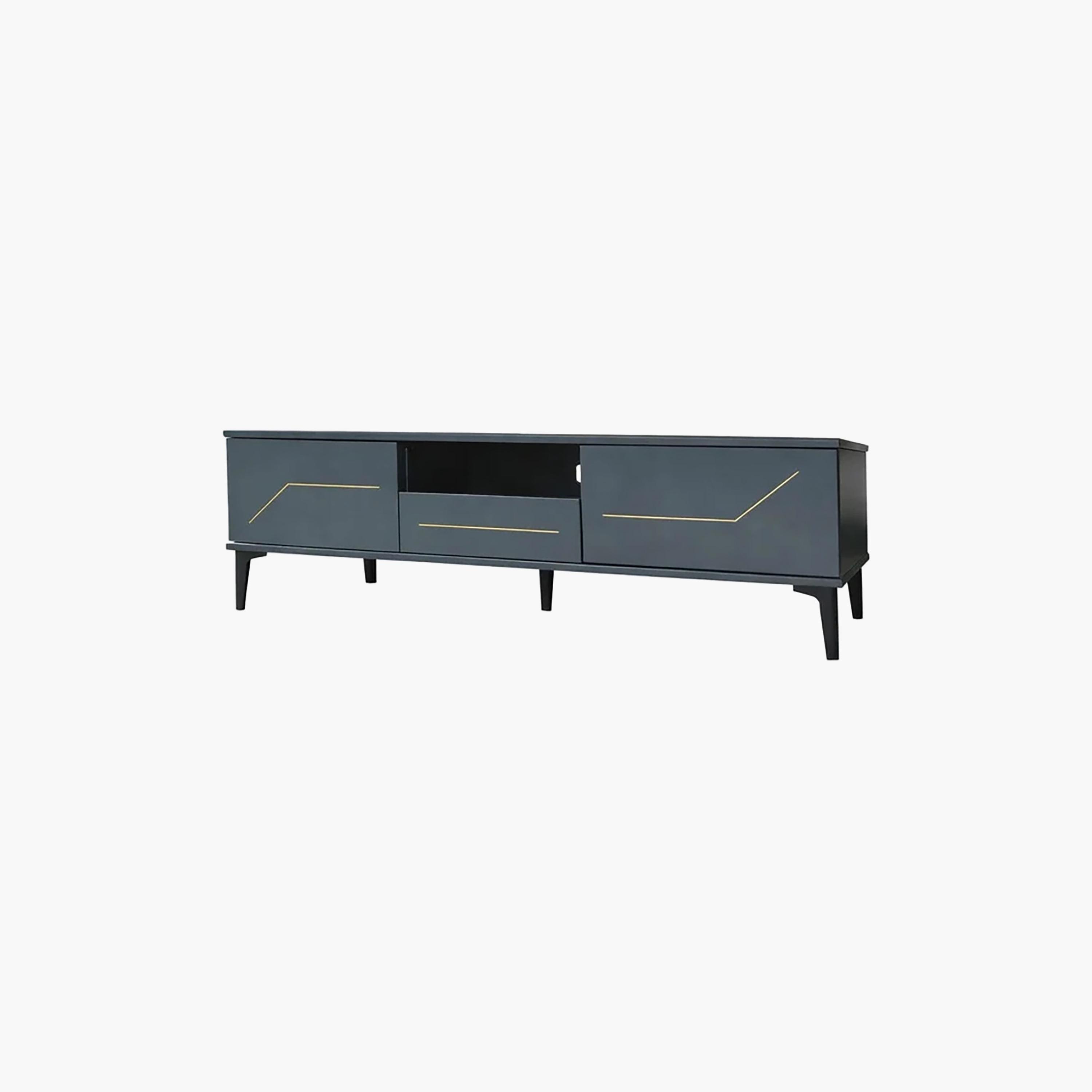 طاولة تلفزيون خشبية بـ 3 أدراج ورف واحد من ماريا هومز-furniture-livingroom-tvandmediaunits-image-3
