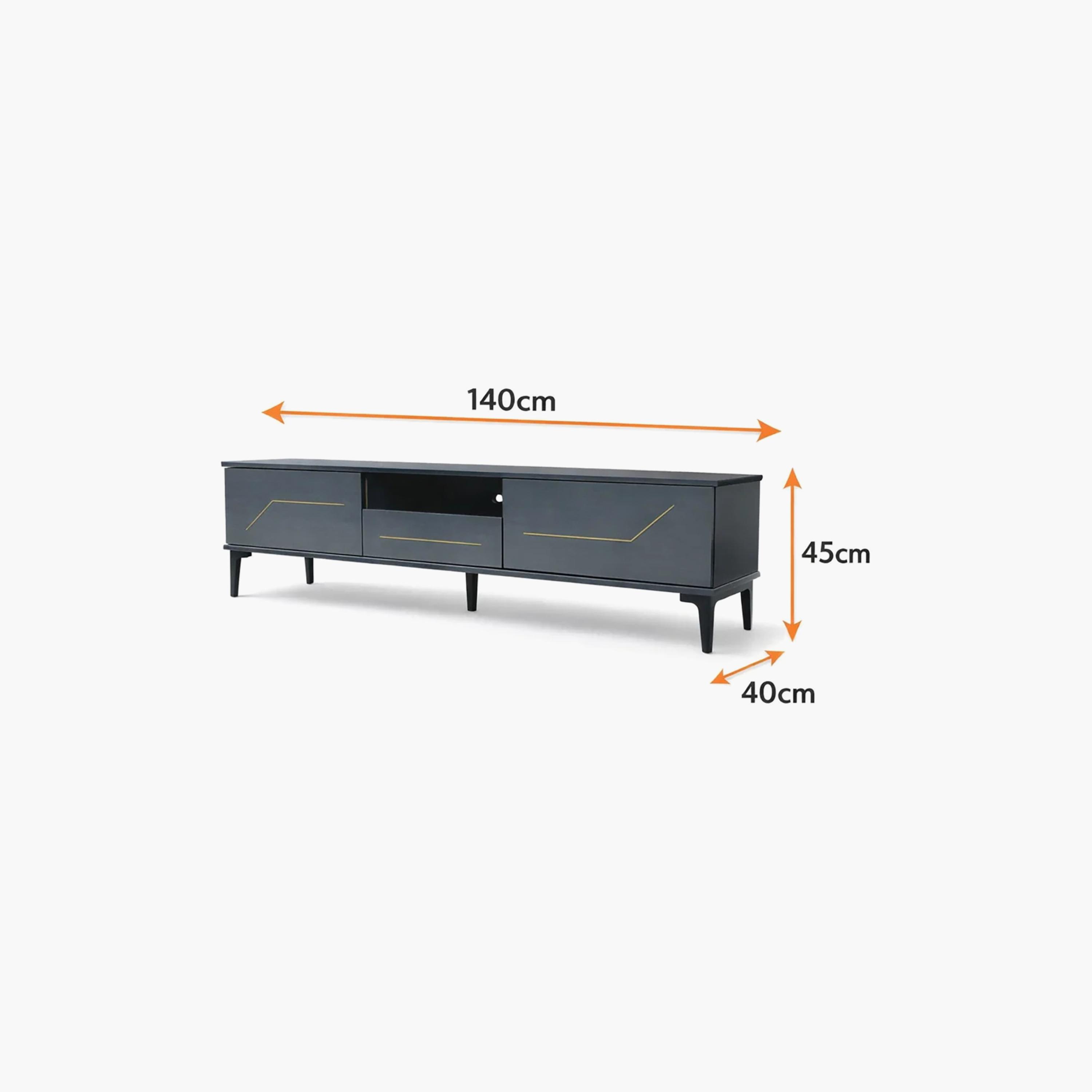 طاولة تلفزيون خشبية بـ 3 أدراج ورف واحد من ماريا هومز-furniture-livingroom-tvandmediaunits-image-5