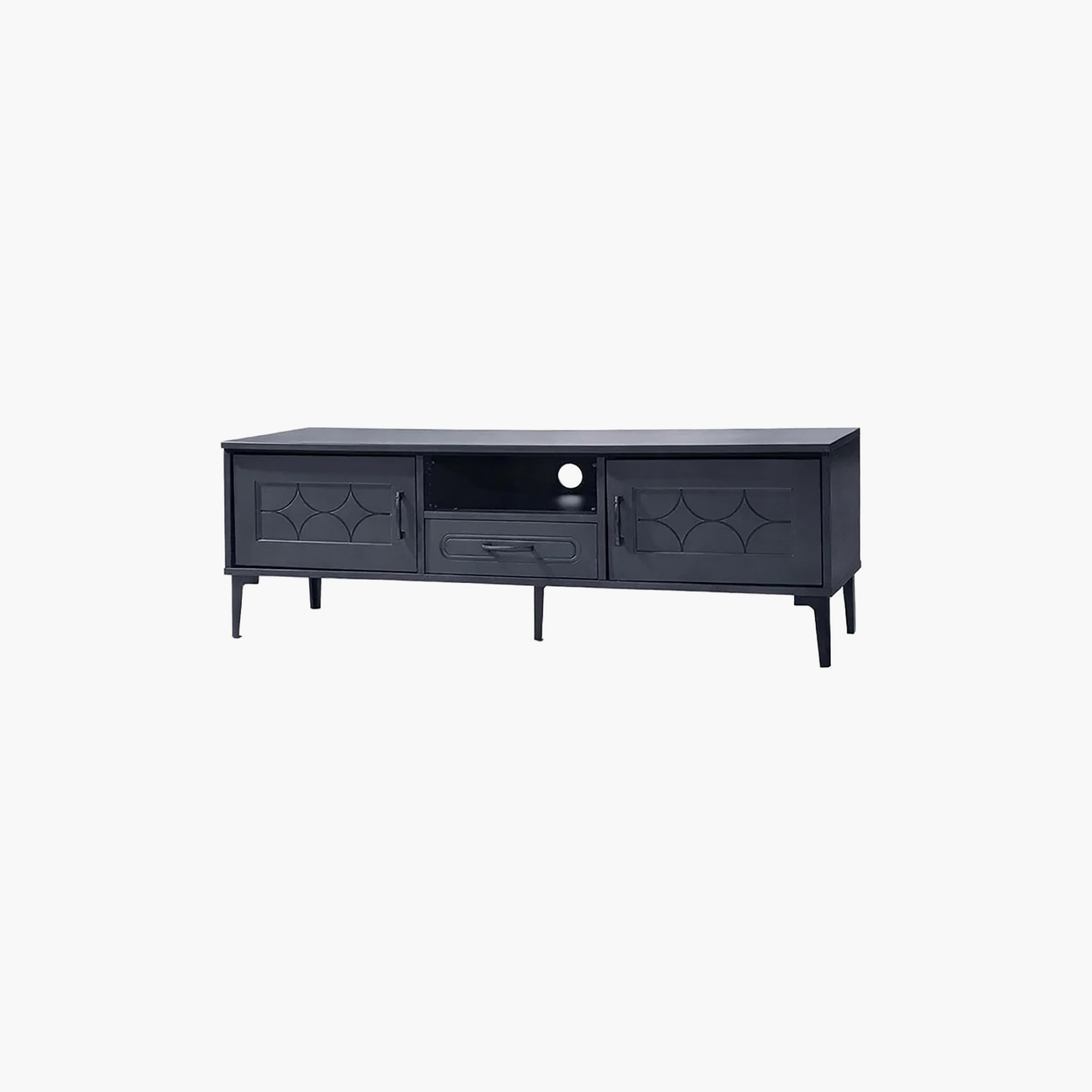 طاولة تلفزيون خشبية بـ 3 أدراج ورف واحد من ماريا هومز-furniture-livingroom-tvandmediaunits-image-3
