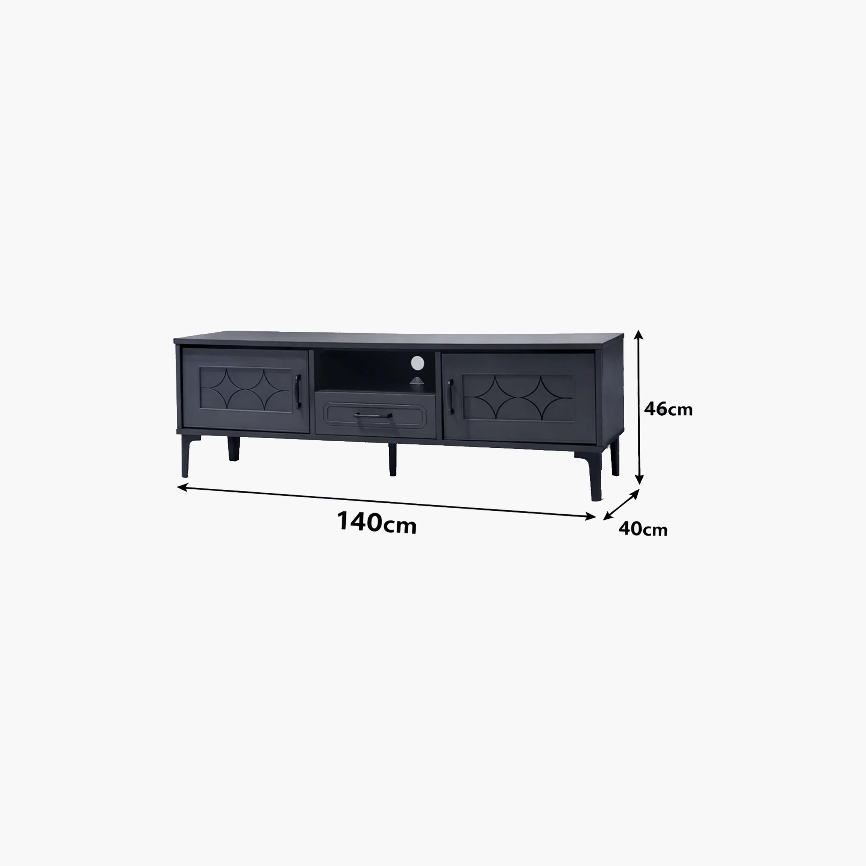 طاولة تلفزيون خشبية بـ 3 أدراج ورف واحد من ماريا هومز-furniture-livingroom-tvandmediaunits-image-5