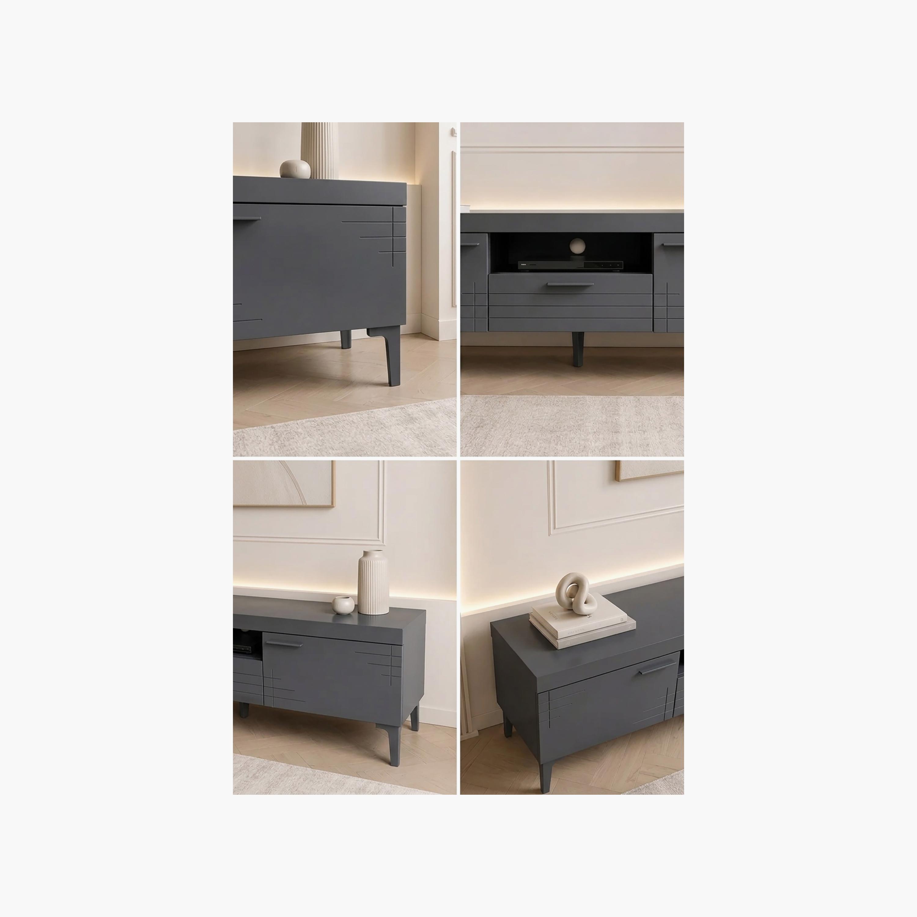 طاولة تلفزيون خشبية بـ 3 أدراج ورف واحد من ماريا هومز-furniture-livingroom-tvandmediaunits-image-3