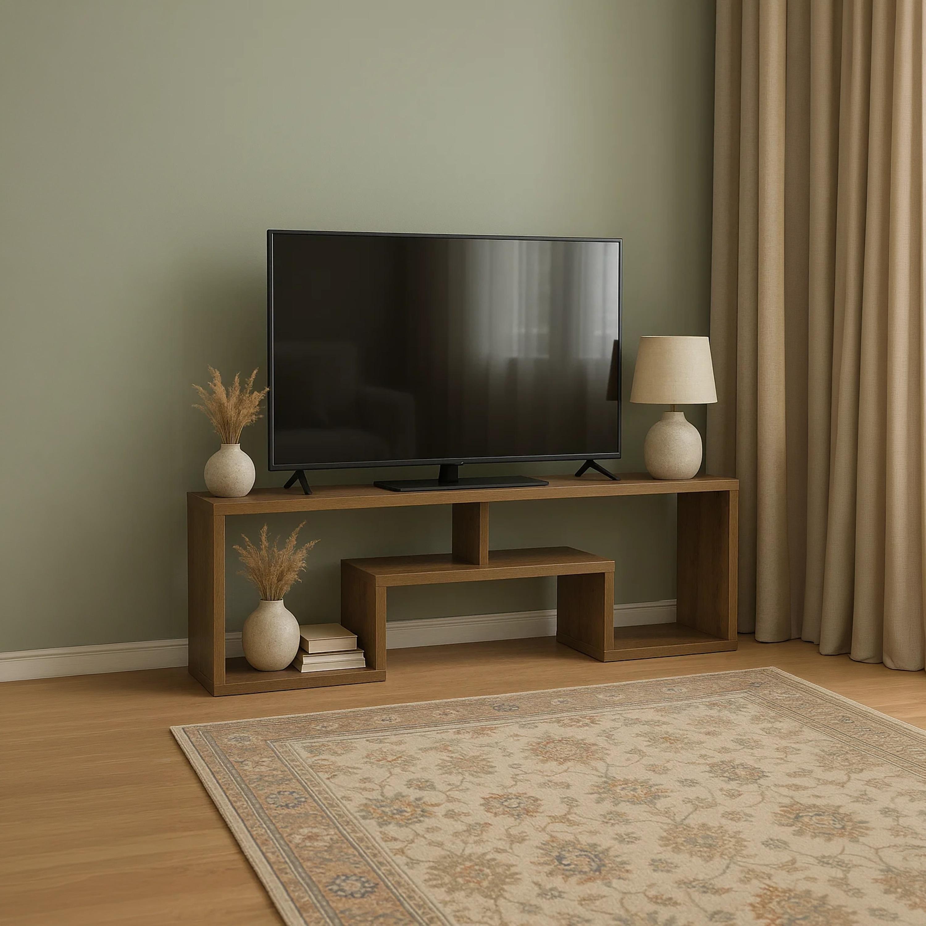 طاولة تلفزيون خشبية برفين من ماريا هومز-furniture-livingroom-tvandmediaunits-image-3